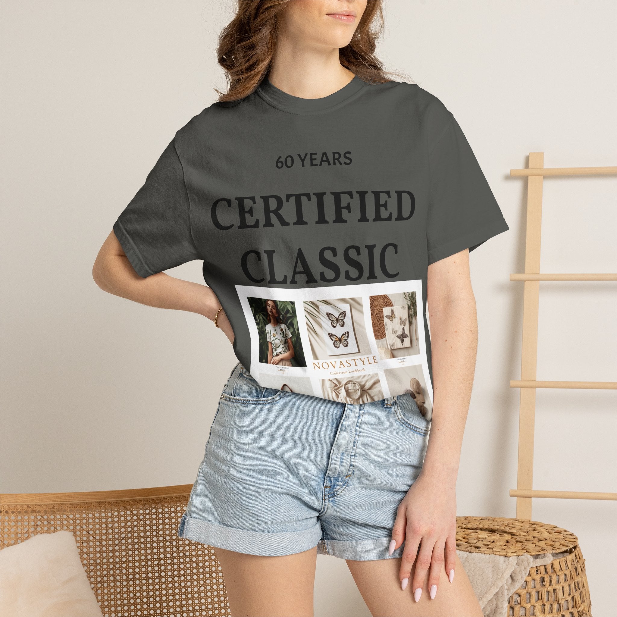Certified Classic 60 Years T-Shirt – Vintage Collage Home & Lifestyle Tee