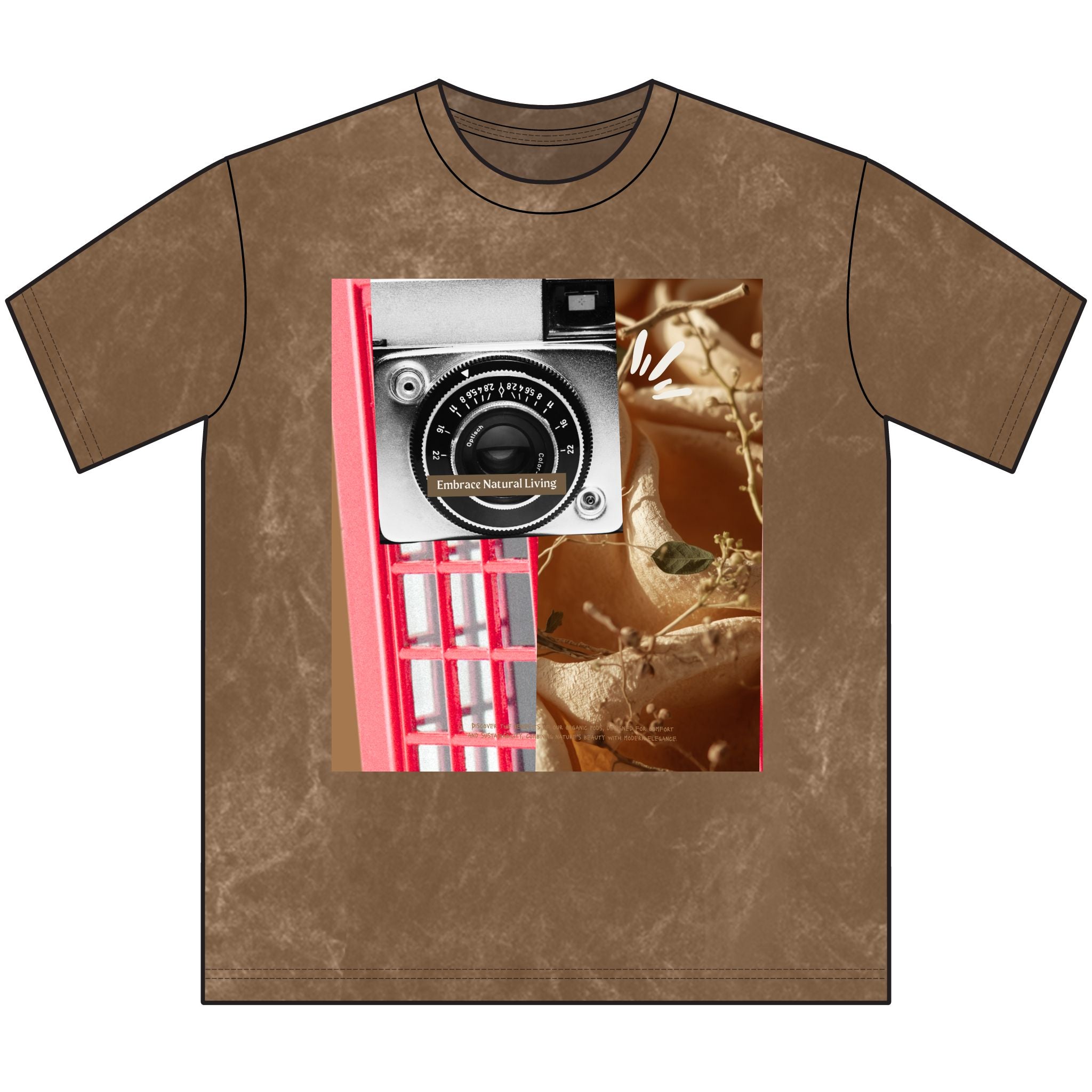 Vintage Crewneck Tee — Retro Tech Collage Graphic