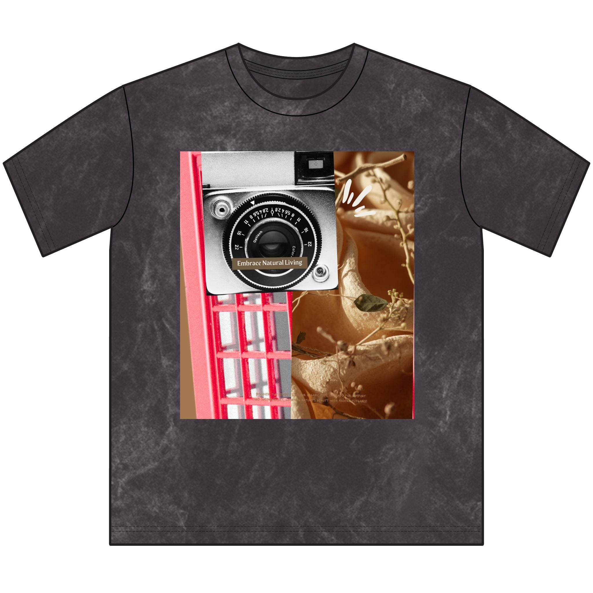Vintage Crewneck Tee — Retro Tech Collage Graphic