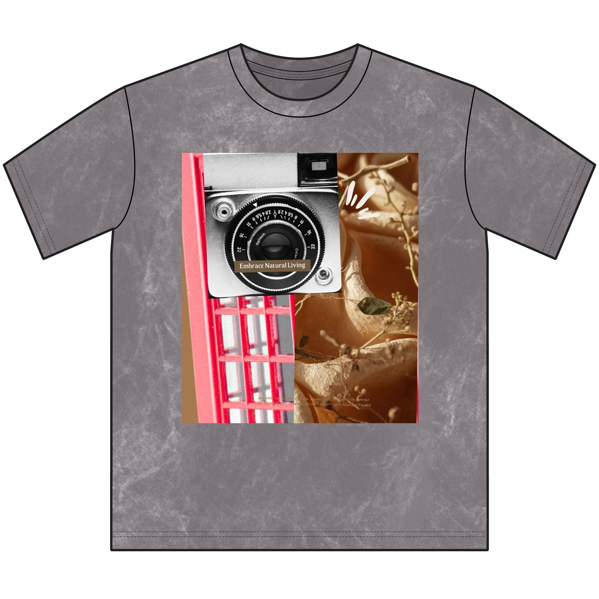 Vintage Crewneck Tee — Retro Tech Collage Graphic