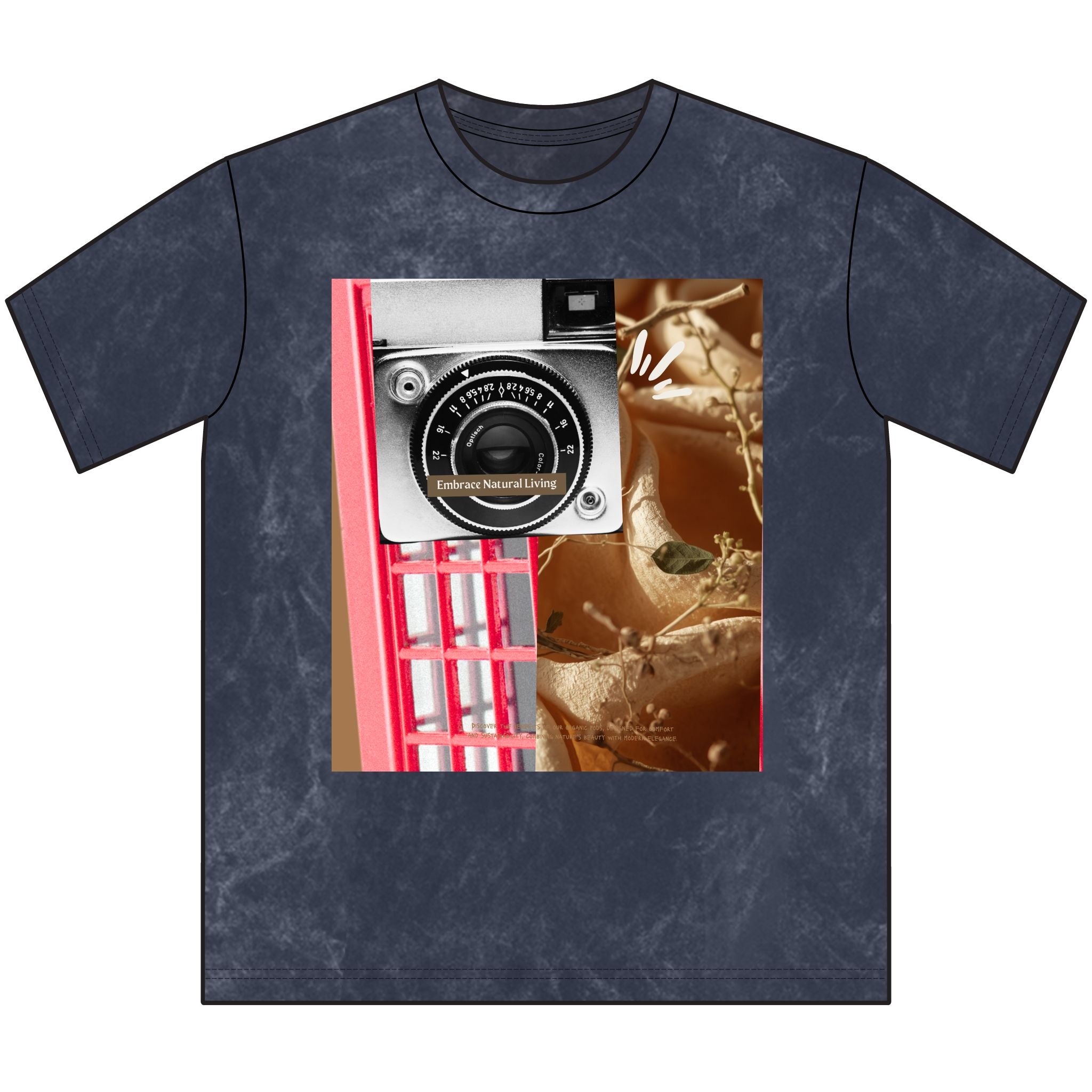 Vintage Crewneck Tee — Retro Tech Collage Graphic