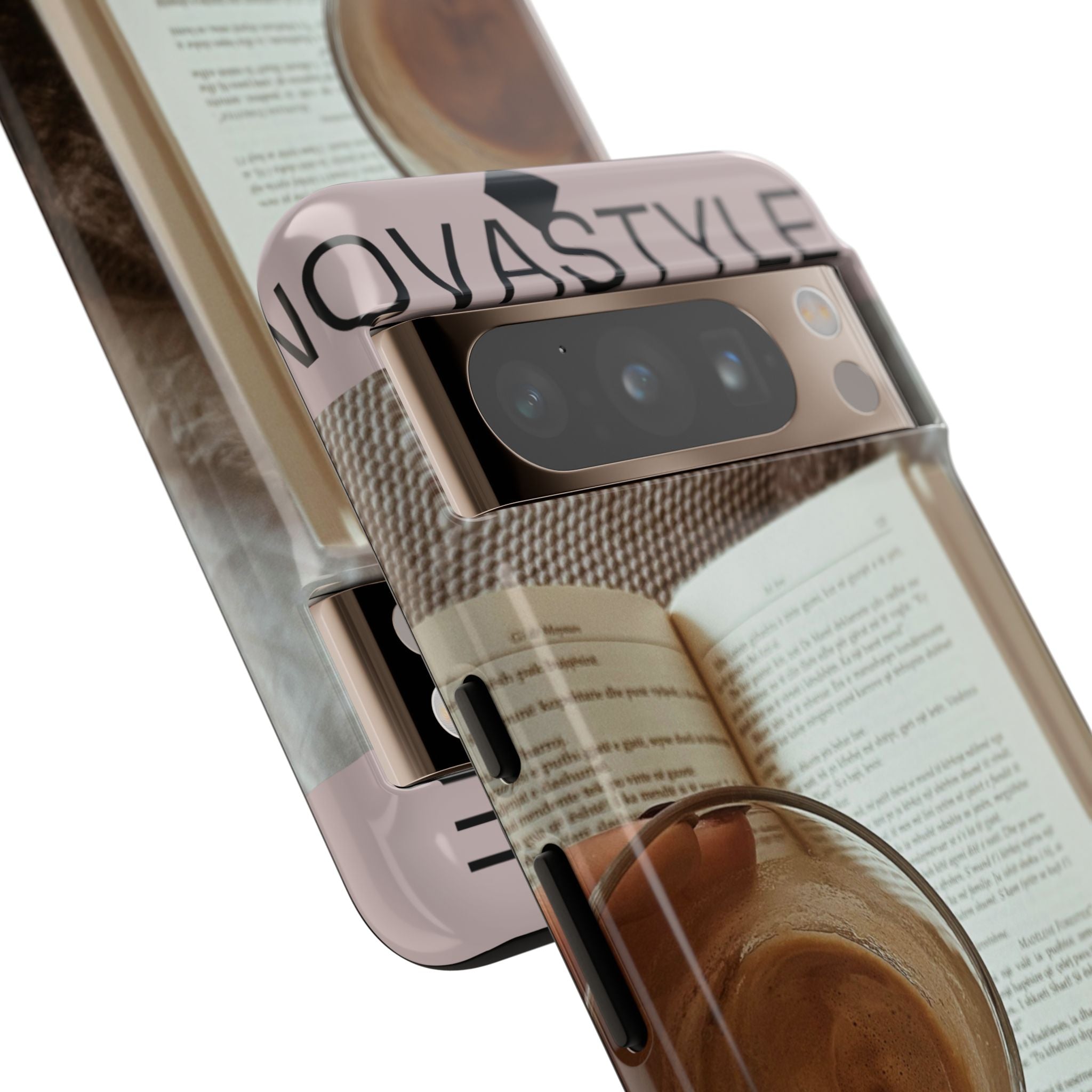 Cozy Reading Phone Case — Coffee & Book Protective Cover