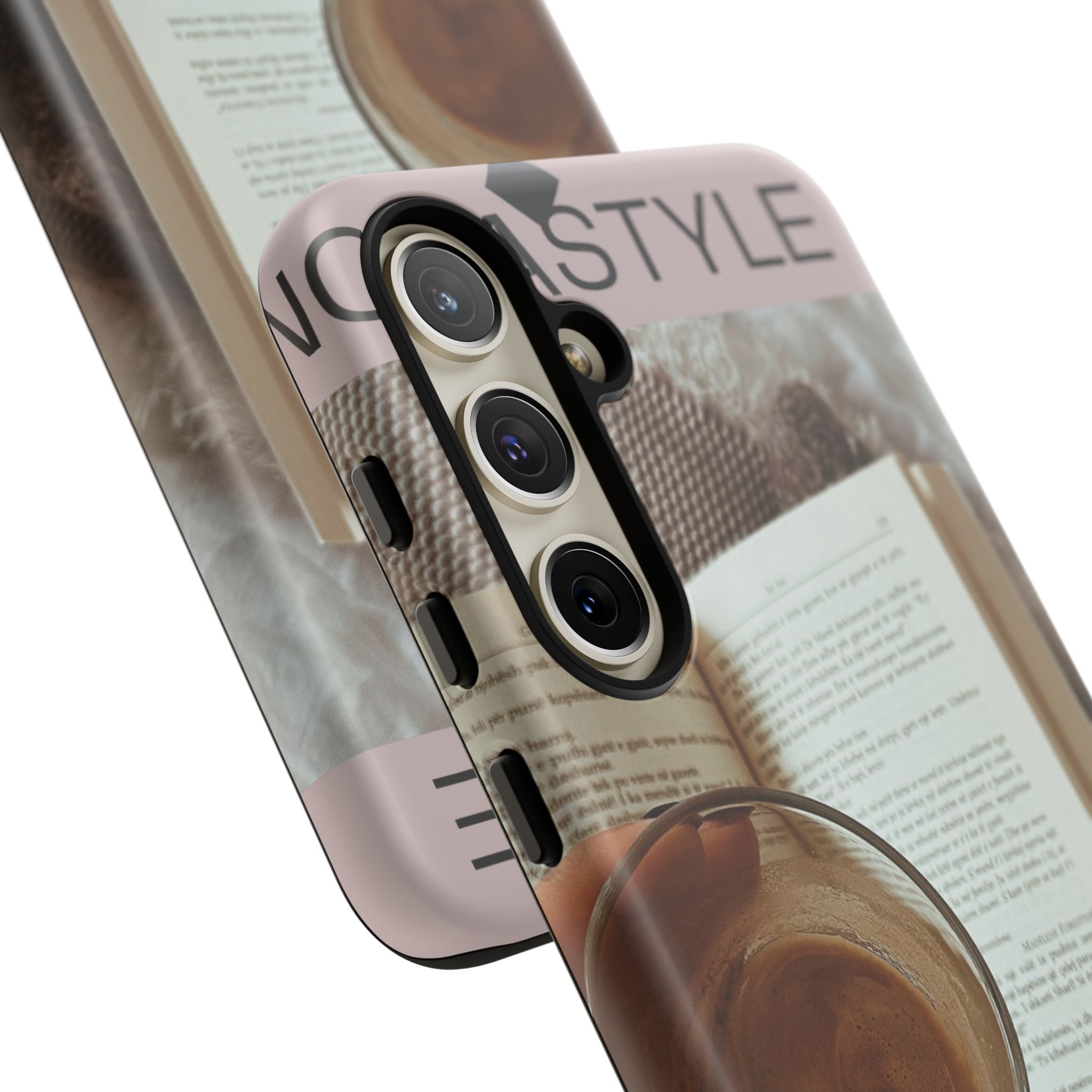 Cozy Reading Phone Case — Coffee & Book Protective Cover