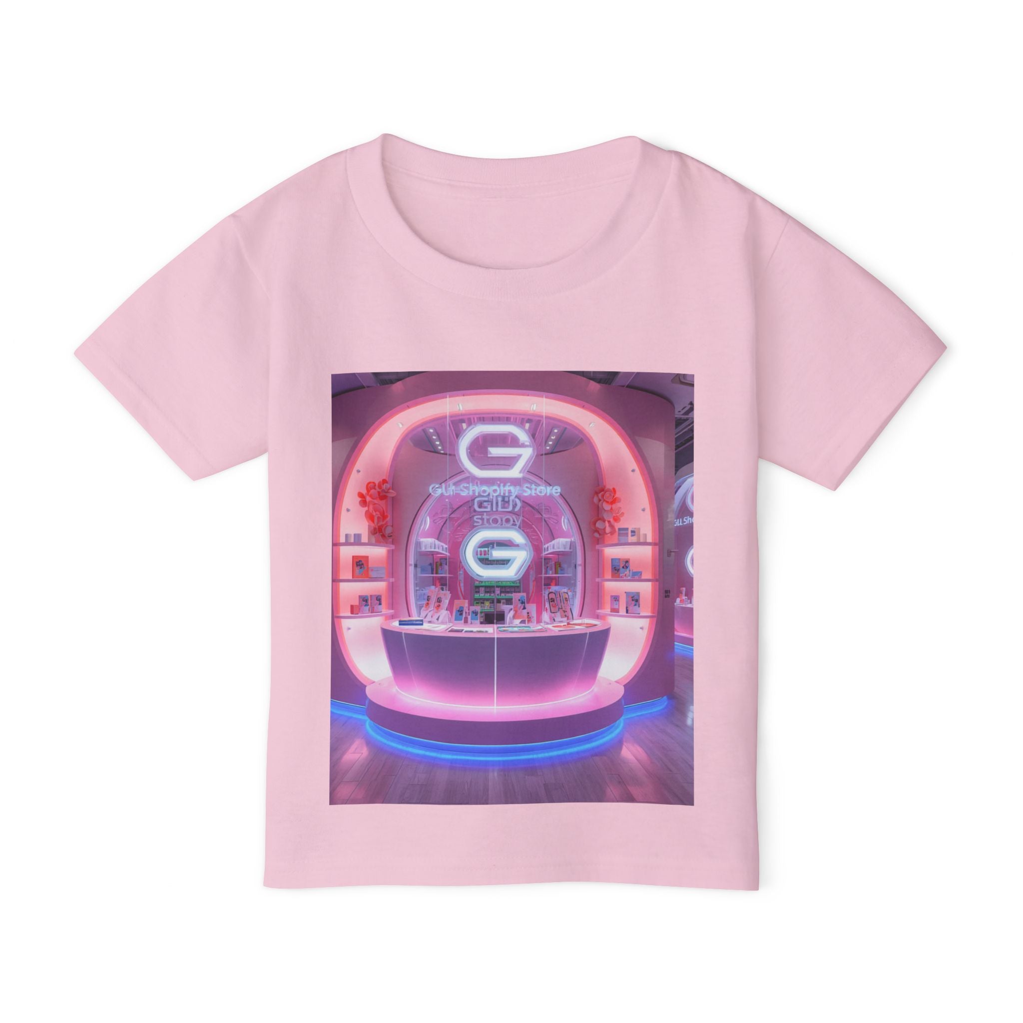 Toddler T-Shirt — Colorful Neon Shop & Rainbow Shopping Bag Graphic