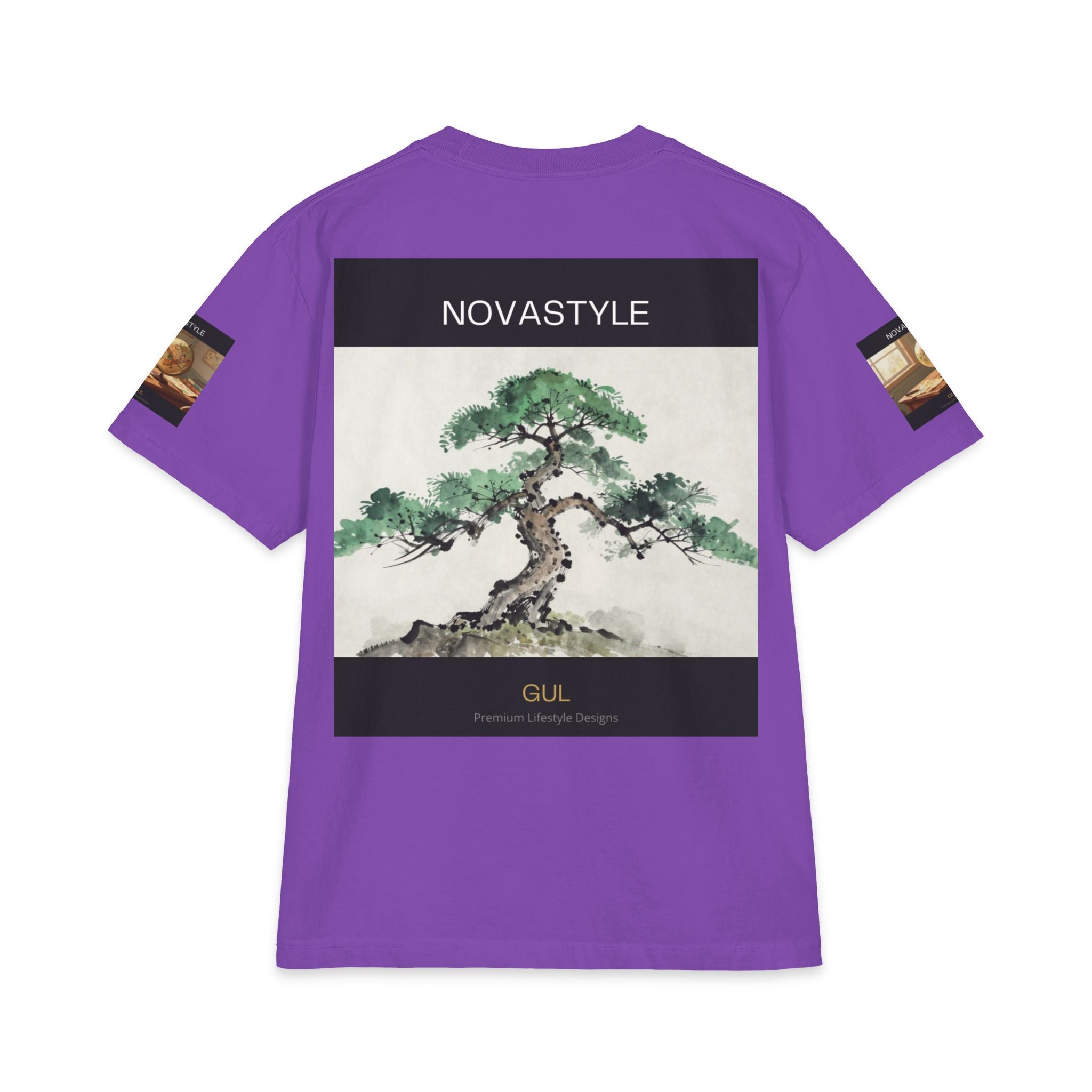 T-Shirt — NOVASTYLE Colorful Mandala & Bonsai Graphic Tee
