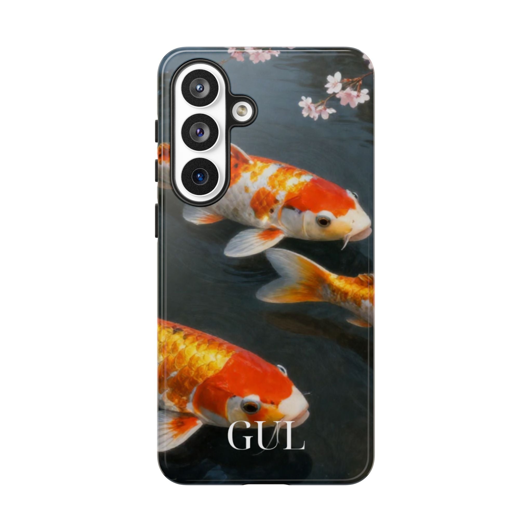 Koi Fish Tough Phone Case — Floral Pond Design