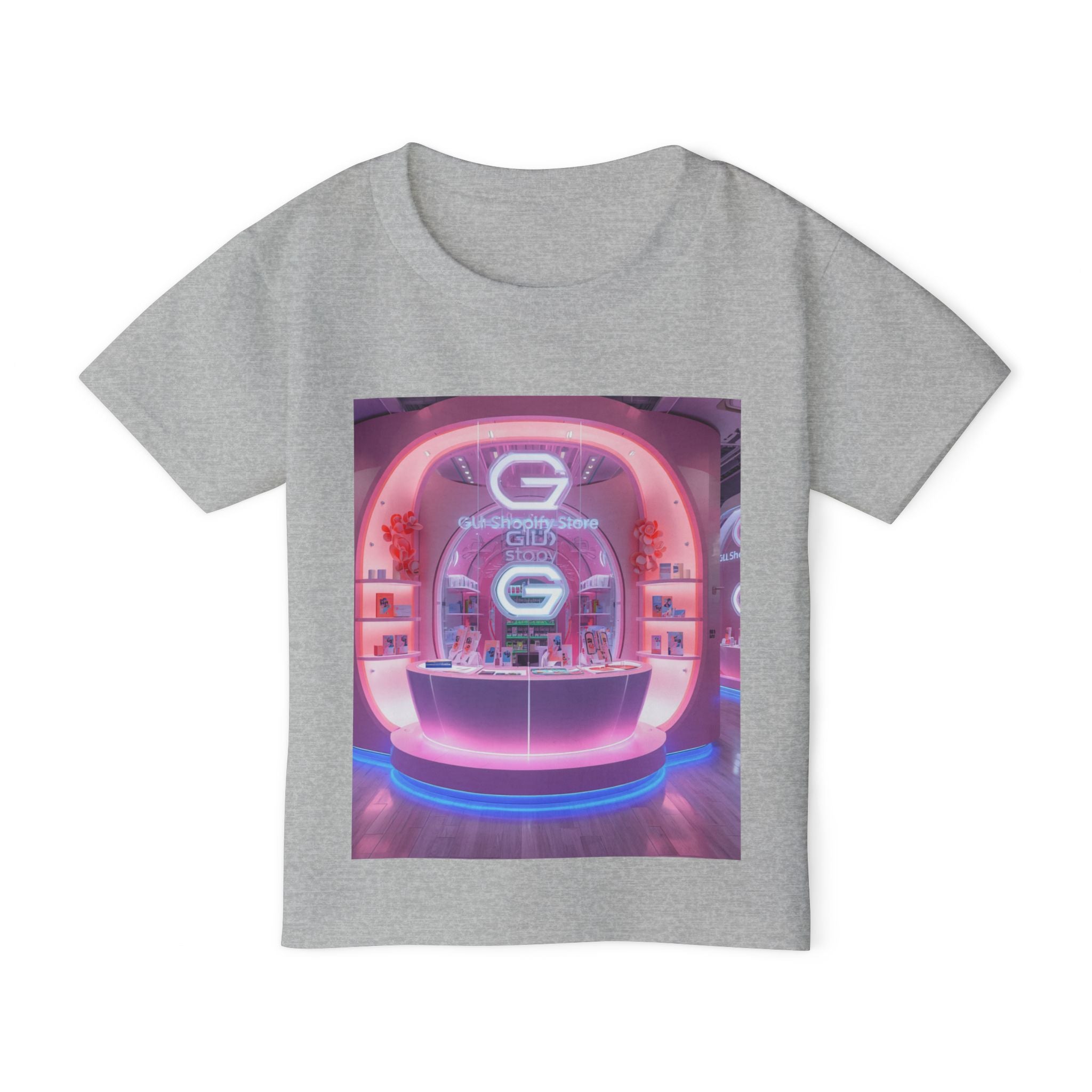 Toddler T-Shirt — Colorful Neon Shop & Rainbow Shopping Bag Graphic
