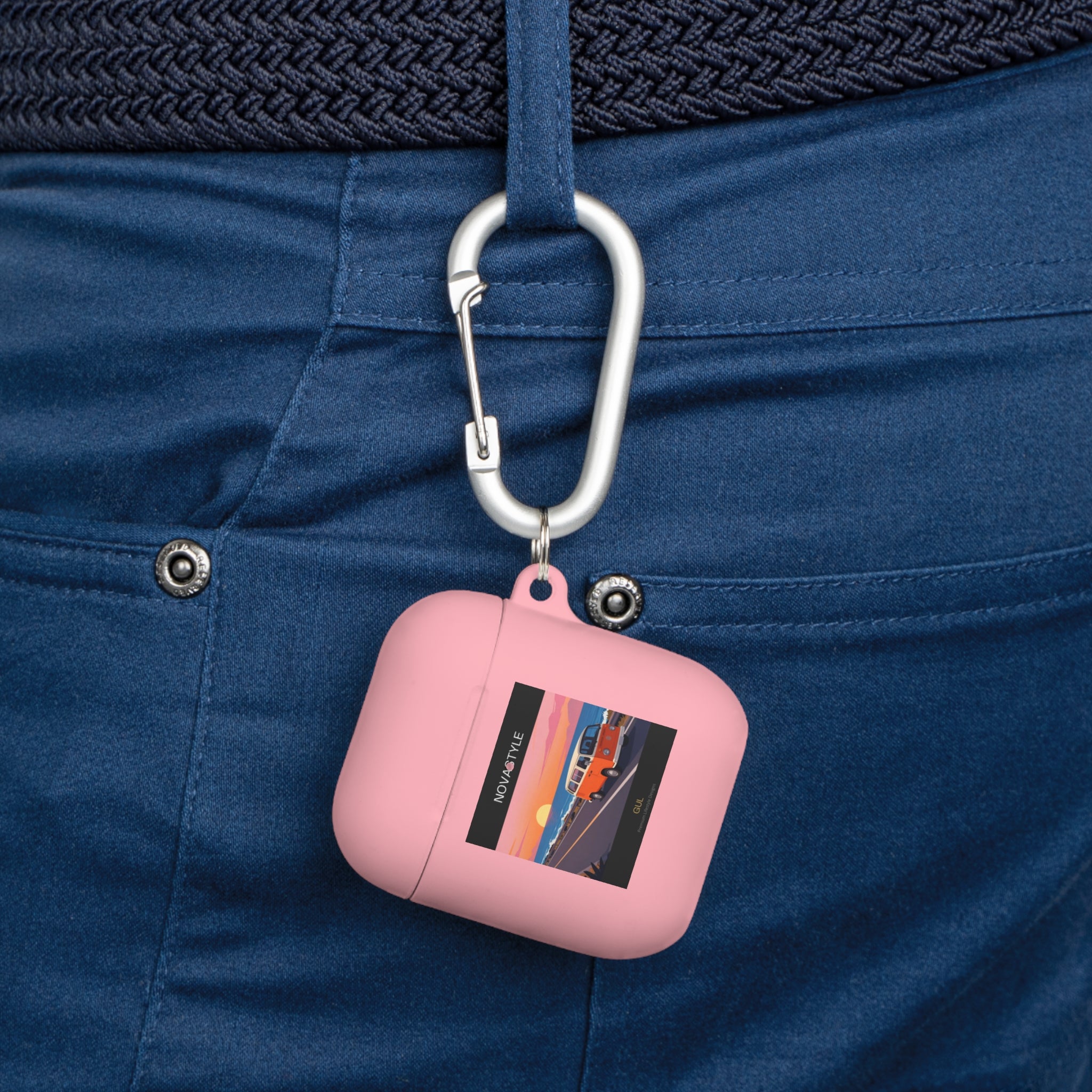 AirPods Case — Retro Sunset Van & Forest Deer Prints