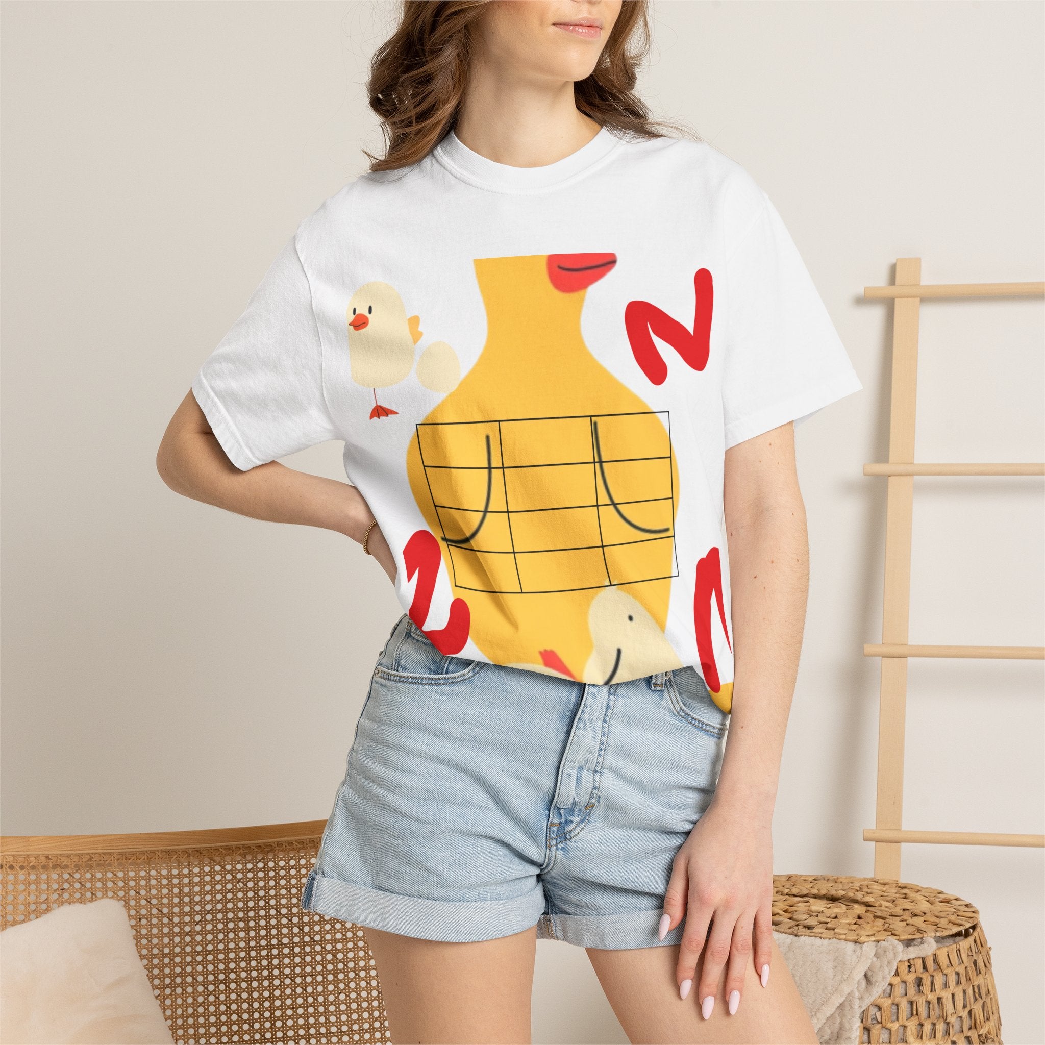 Graphic T-Shirt — Playful Koi & Vase Collage Tee (OVASTYLE Brand)