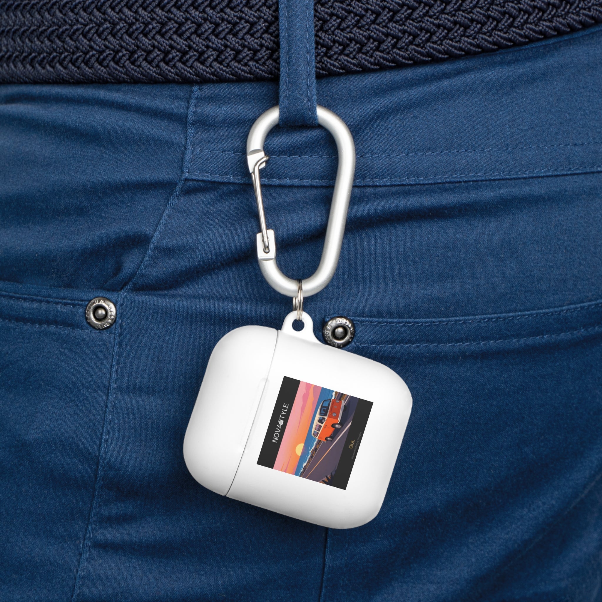 AirPods Case — Retro Sunset Van & Forest Deer Prints