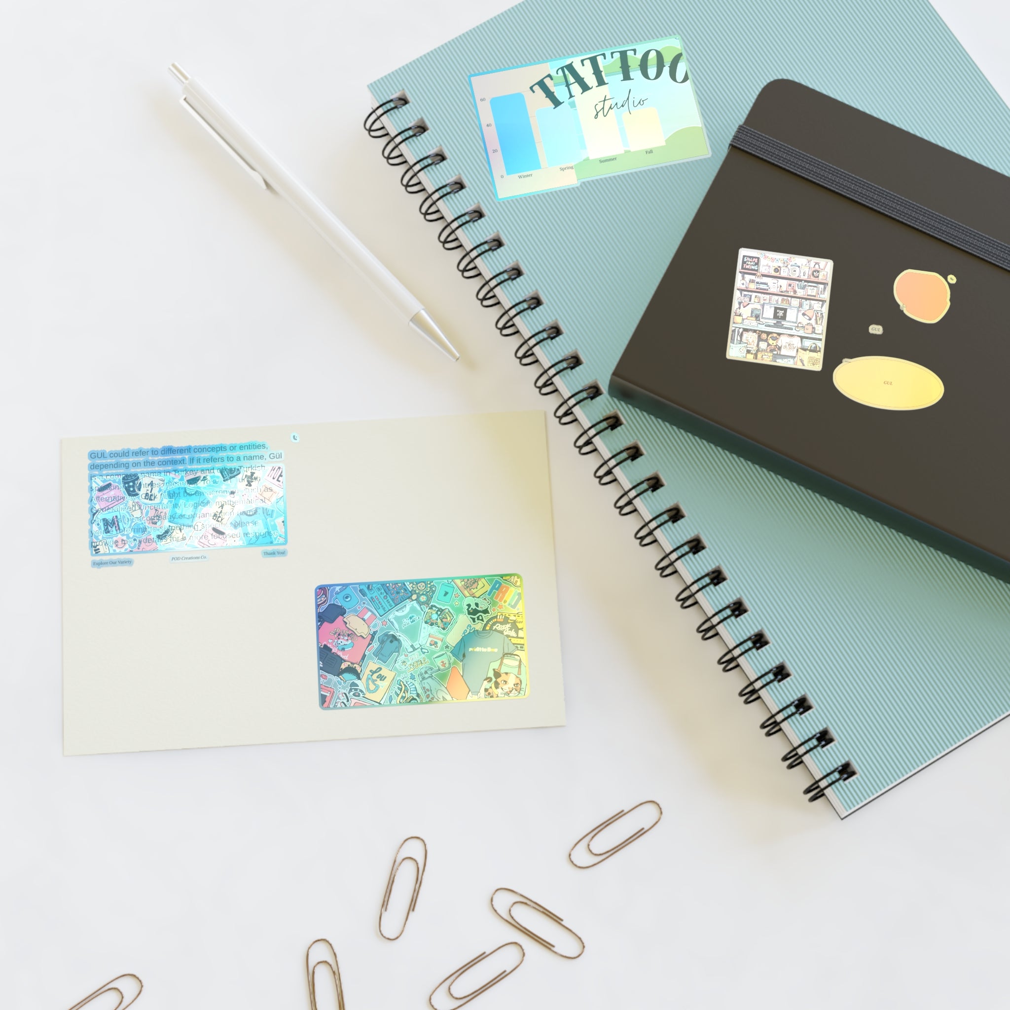 Colorful Sticker Sheets — Retro Tattoo & Pop Art Icons