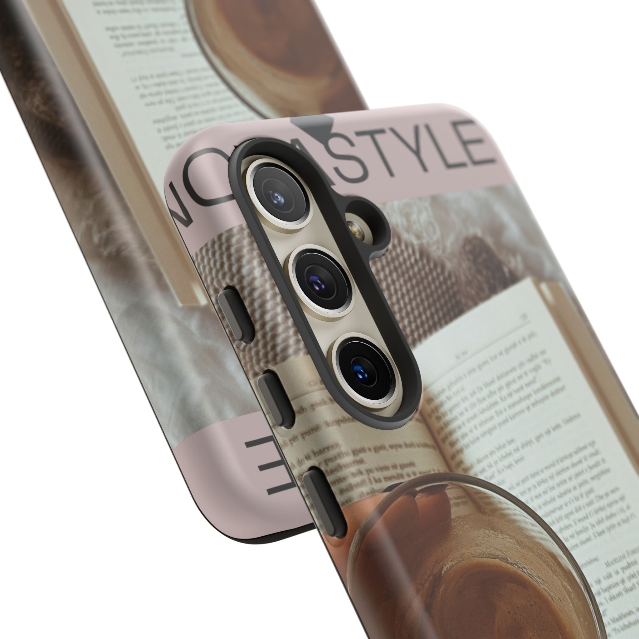 Cozy Reading Phone Case — Coffee & Book Protective Cover