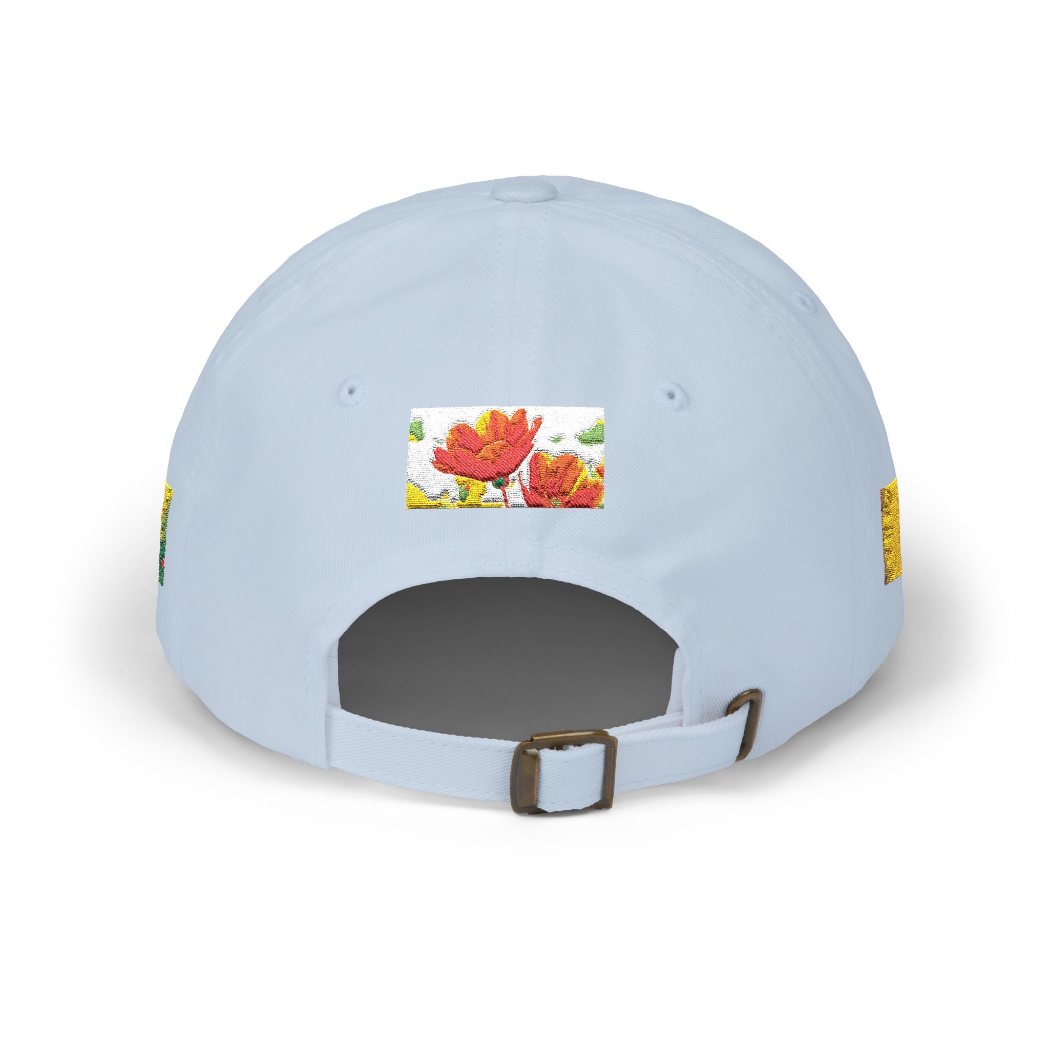 Floral Patch Dad Cap — Colorful Poppy Garden Embroidered Baseball Hat