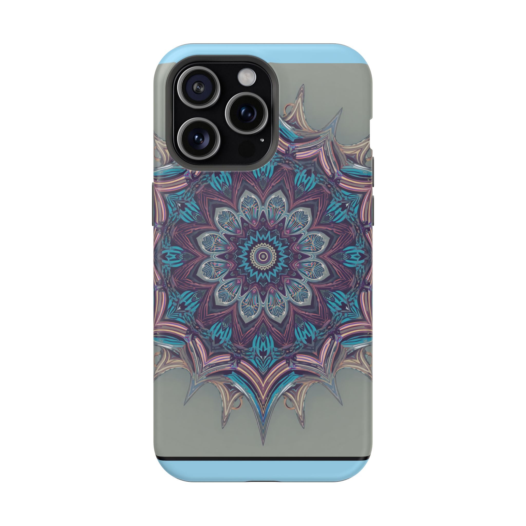 Phone Case — Blue Purple Mandala Magnetic Impact-Resistant Case