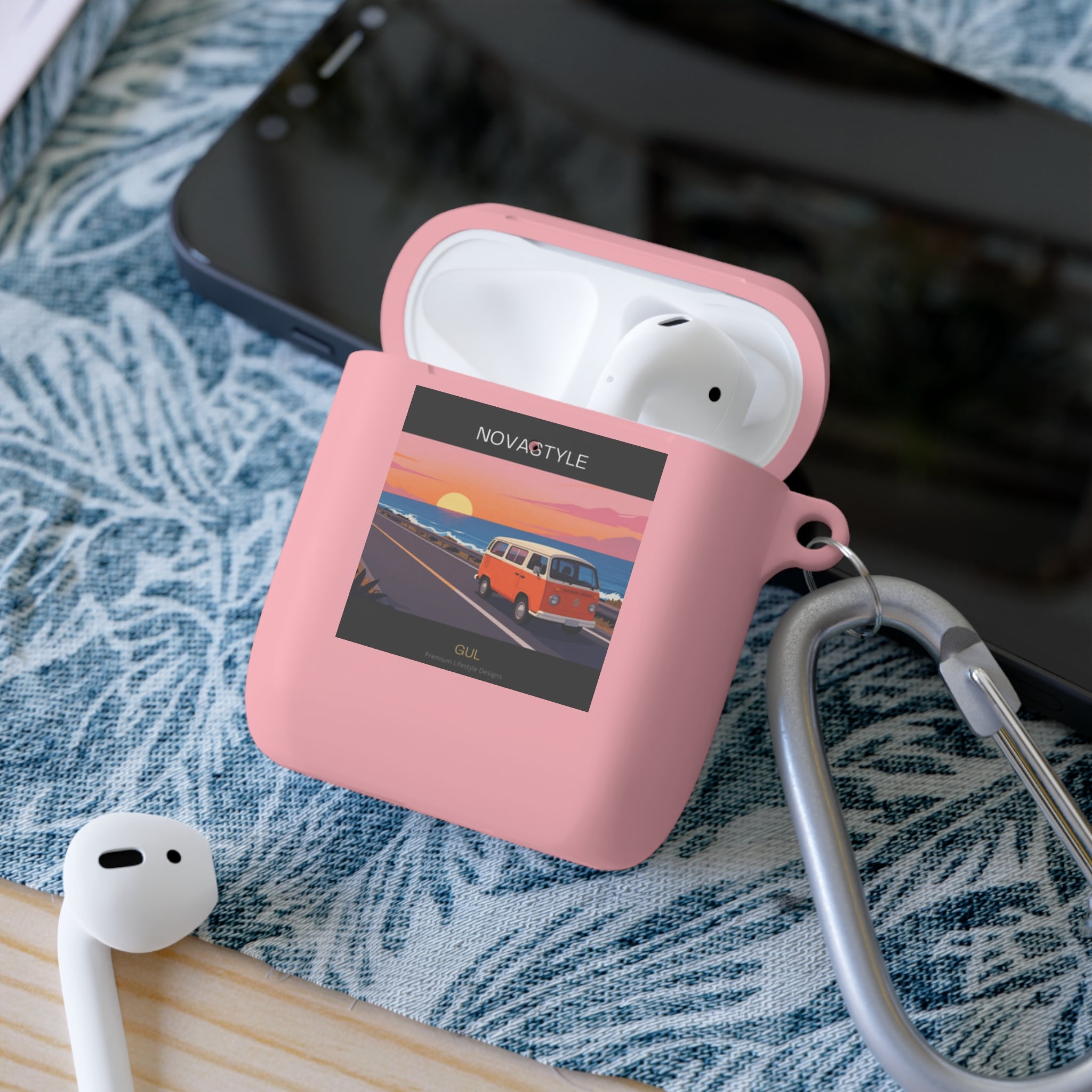 AirPods Case — Retro Sunset Van & Forest Deer Prints