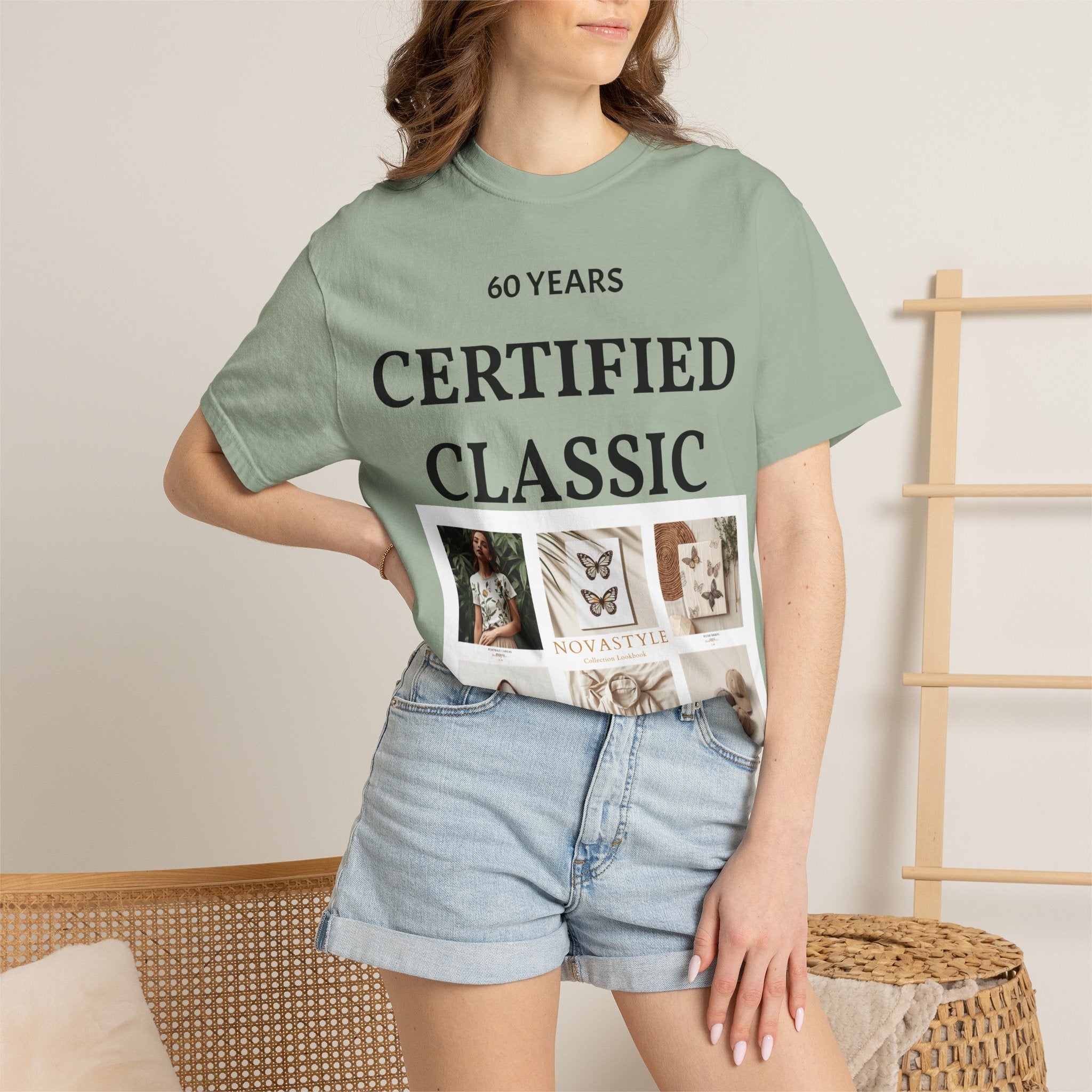 Certified Classic 60 Years T-Shirt – Vintage Collage Home & Lifestyle Tee