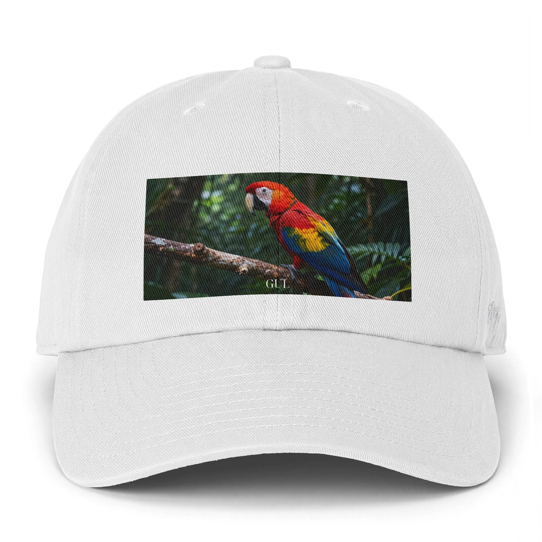 Parrot Print Cap — Tropical Scarlet Macaw Baseball Hat