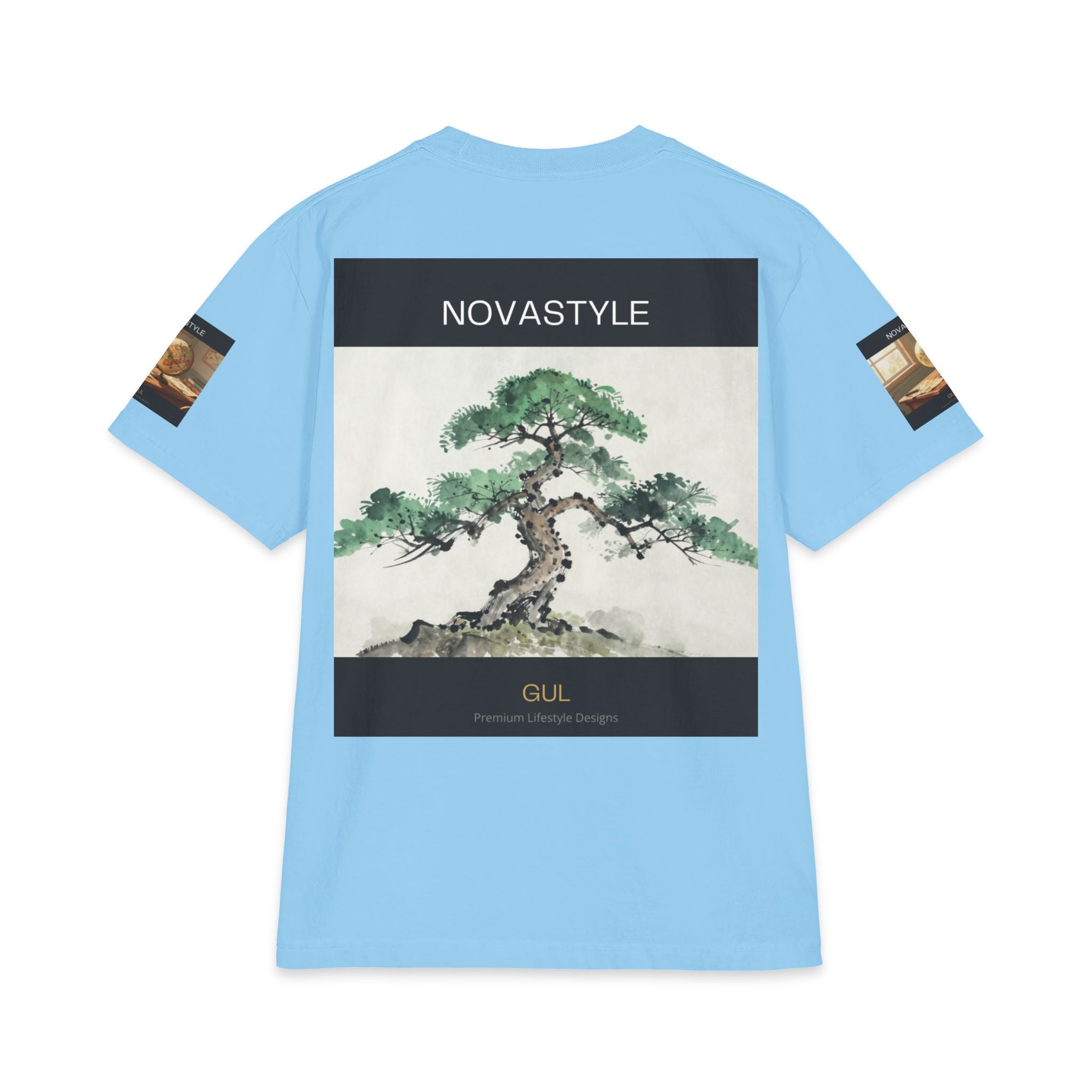 T-Shirt — NOVASTYLE Colorful Mandala & Bonsai Graphic Tee