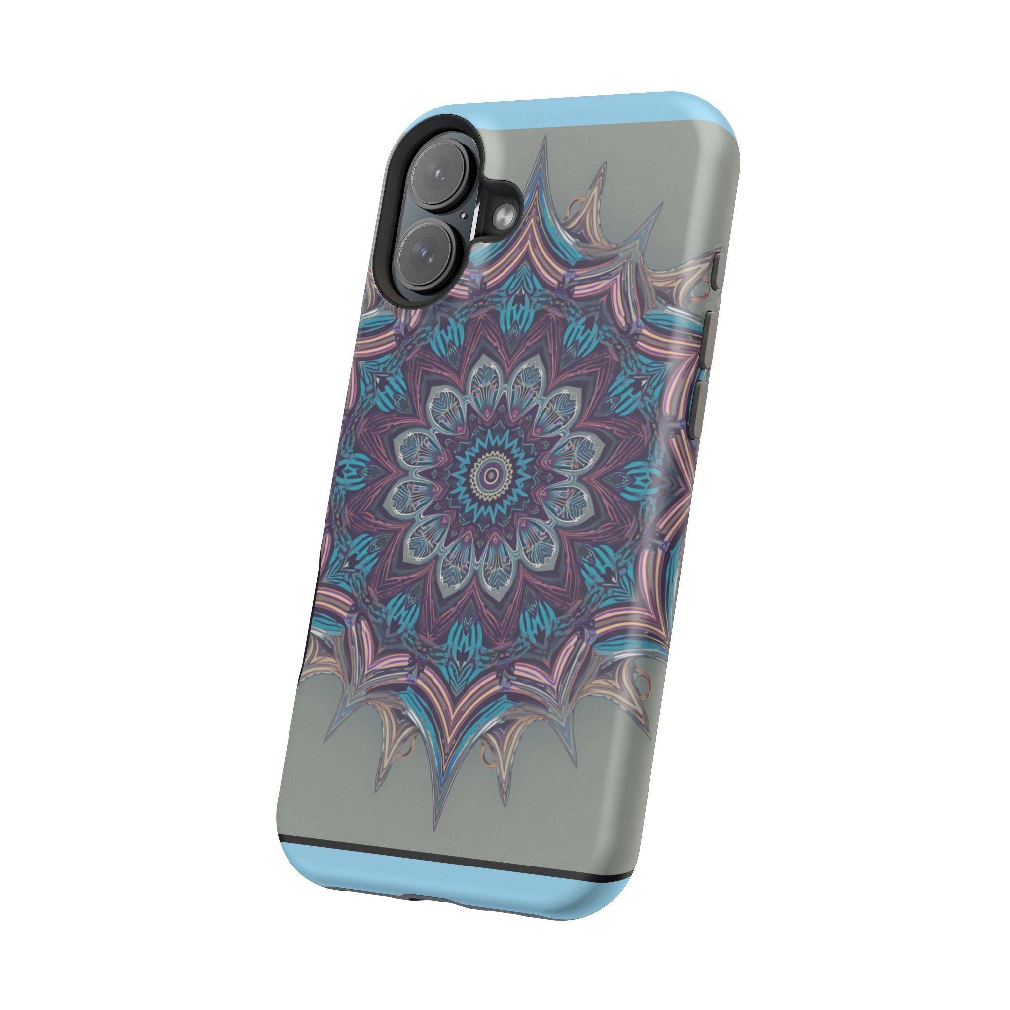 Phone Case — Blue Purple Mandala Magnetic Impact-Resistant Case