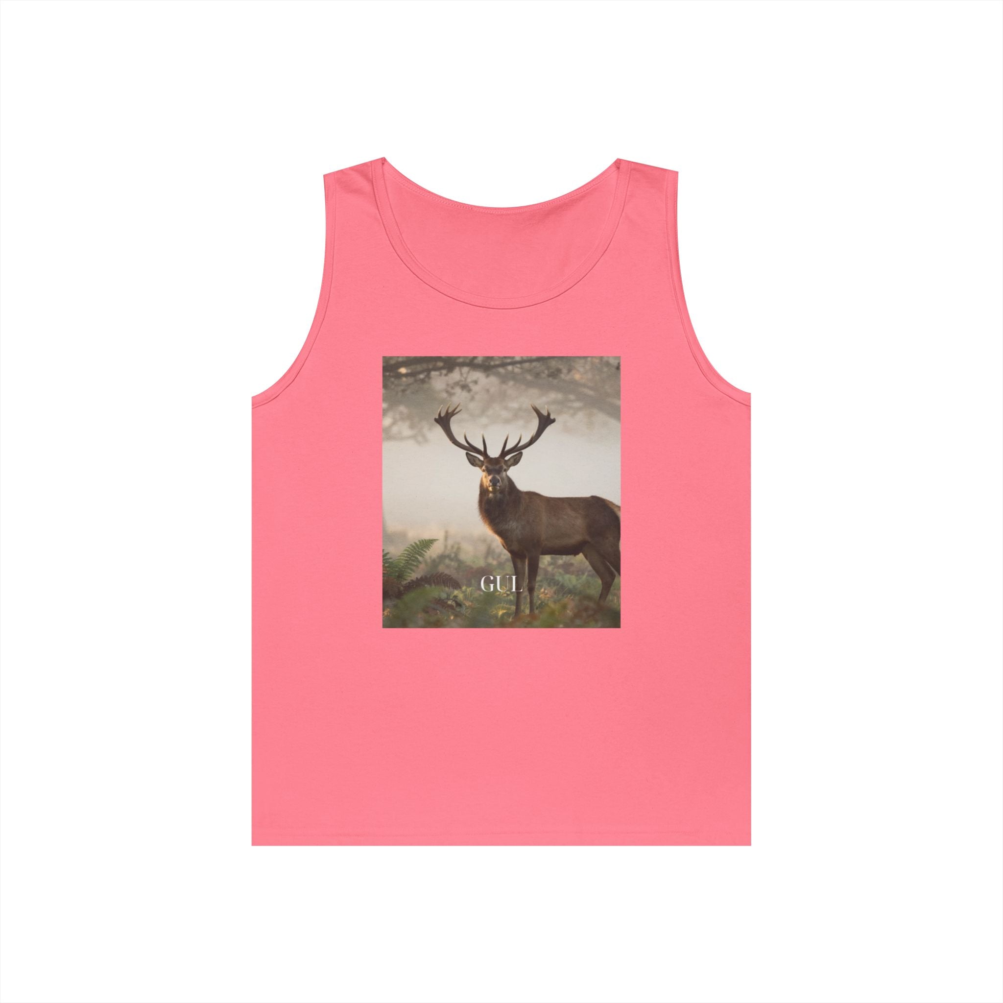 Deer & Cherry Blossom Art Tank Top — Nature Scene Graphic Tank