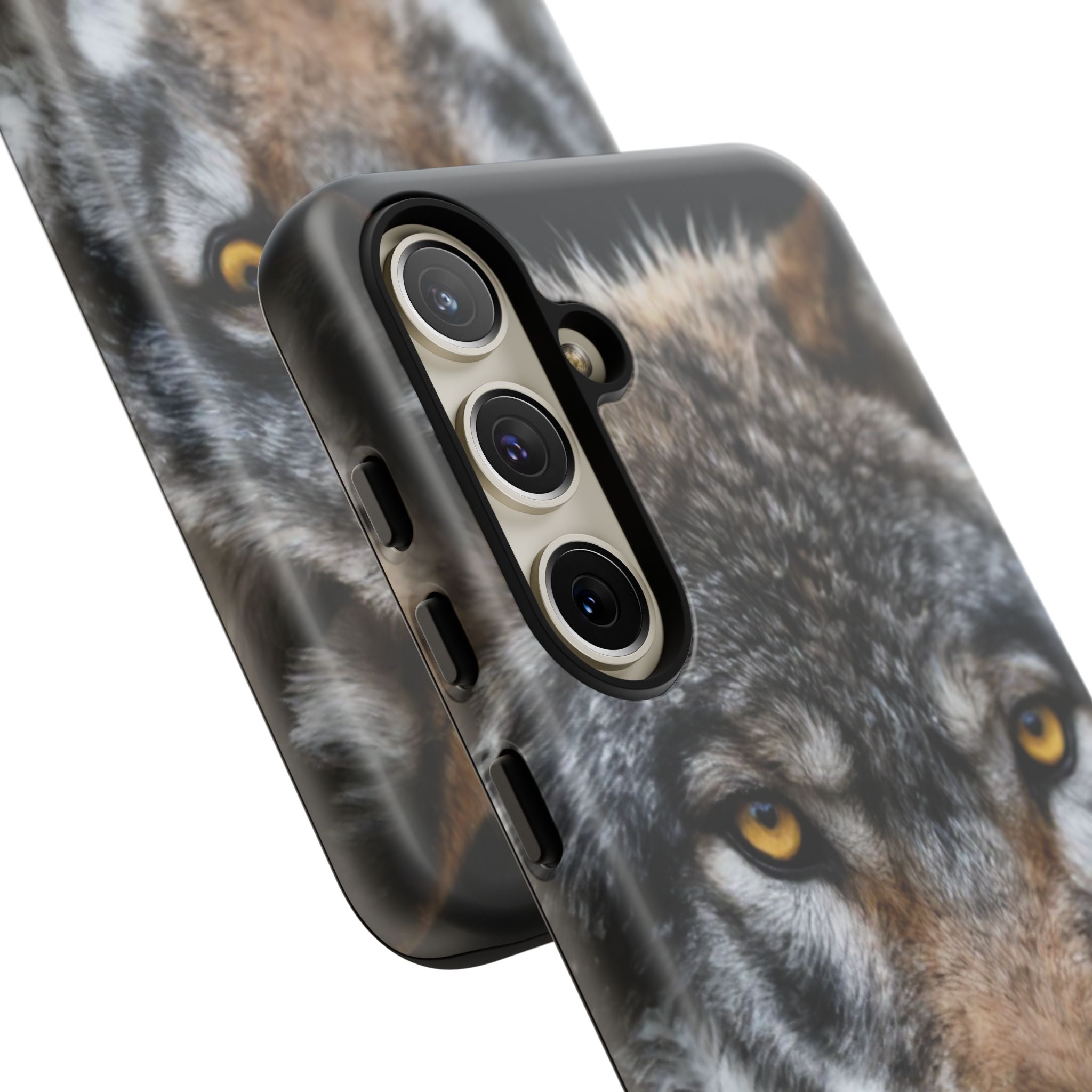 Wolf Eyes Phone Case — Fierce Wildlife iPhone Protective Case with ‘GUL’ Text