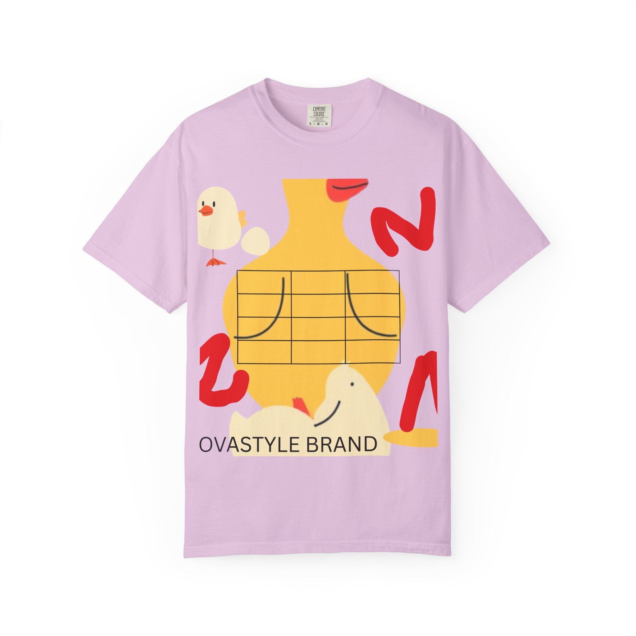 Graphic T-Shirt — Playful Koi & Vase Collage Tee (OVASTYLE Brand)