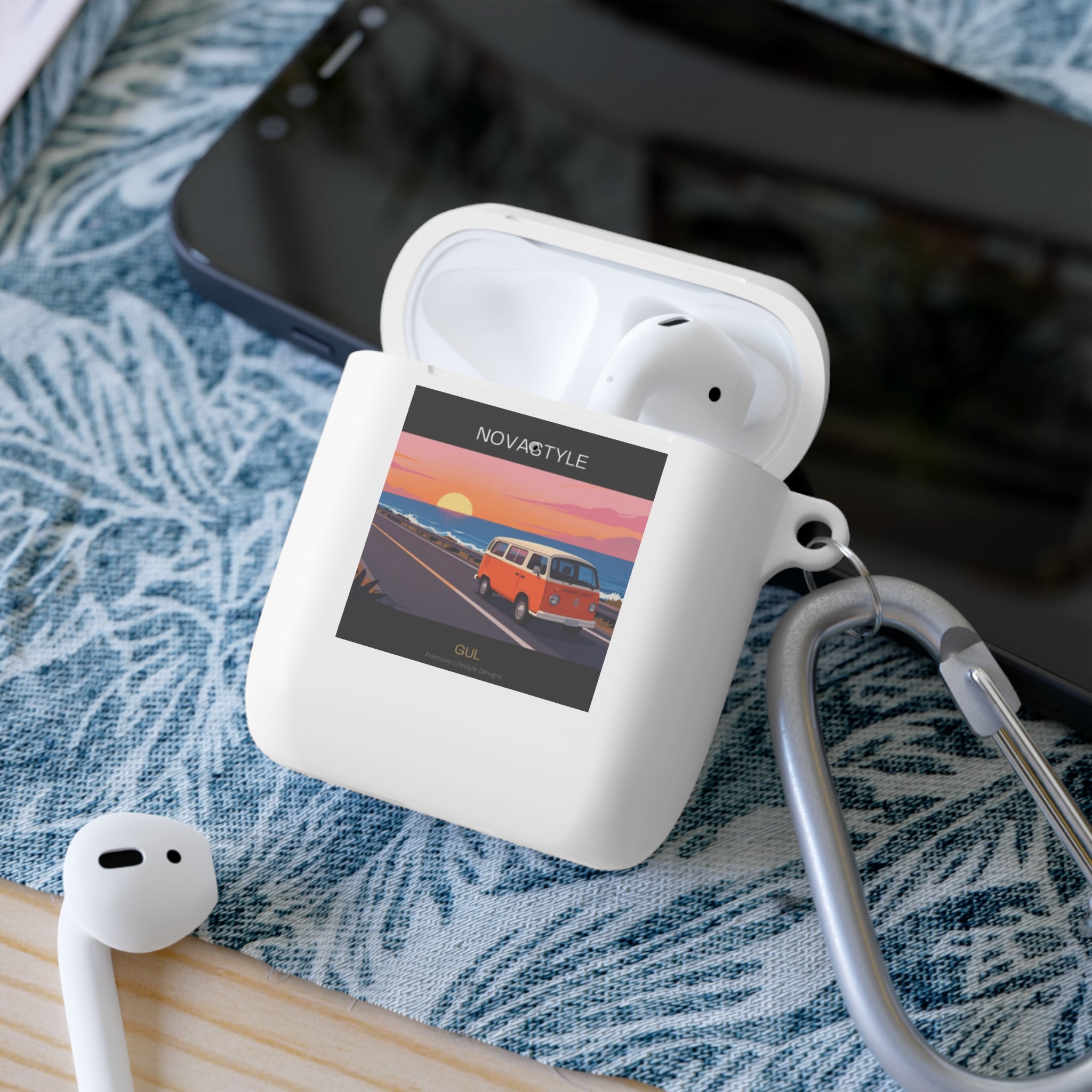 AirPods Case — Retro Sunset Van & Forest Deer Prints