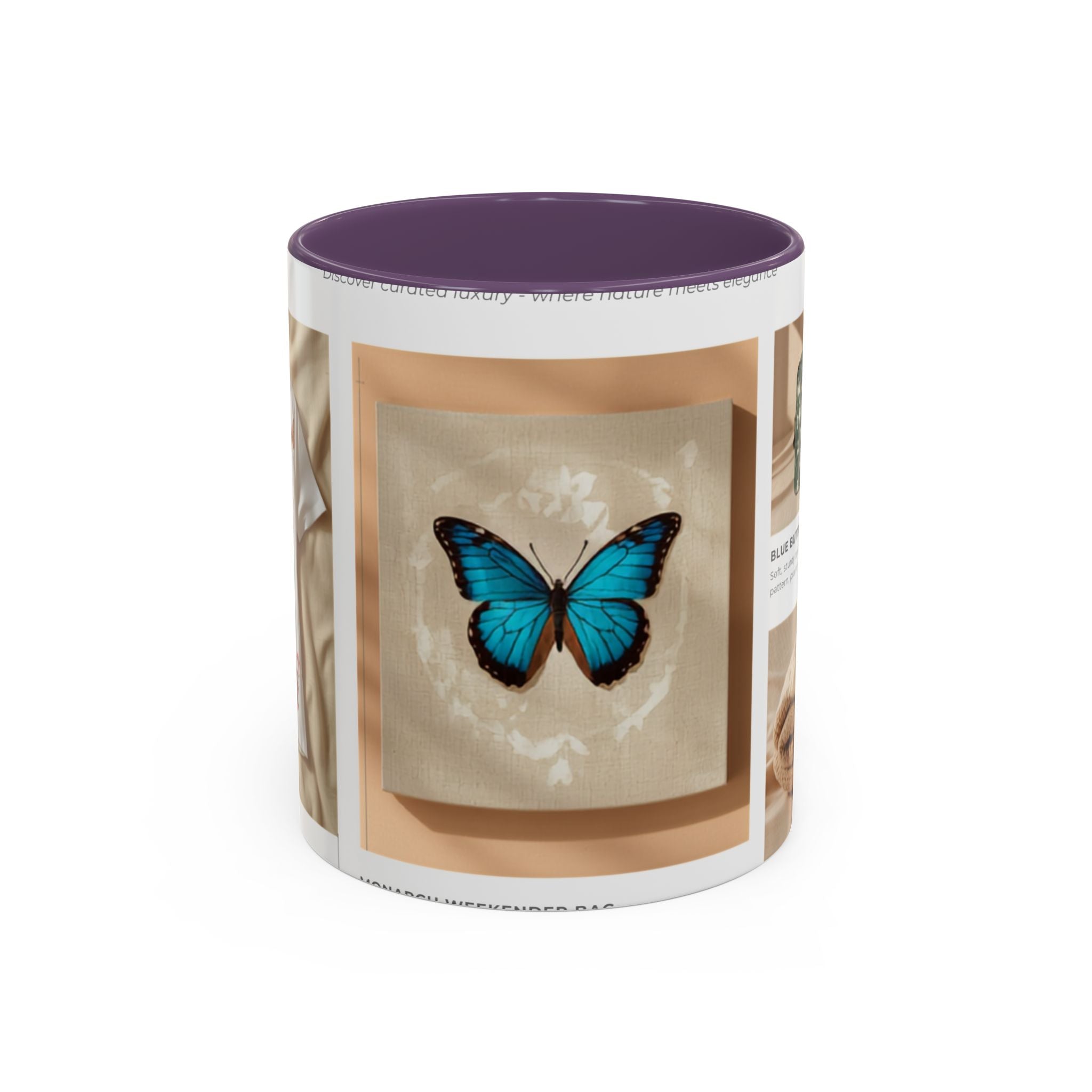 Butterfly Accent Coffee Mug — Blue Butterfly Collage 11/15oz