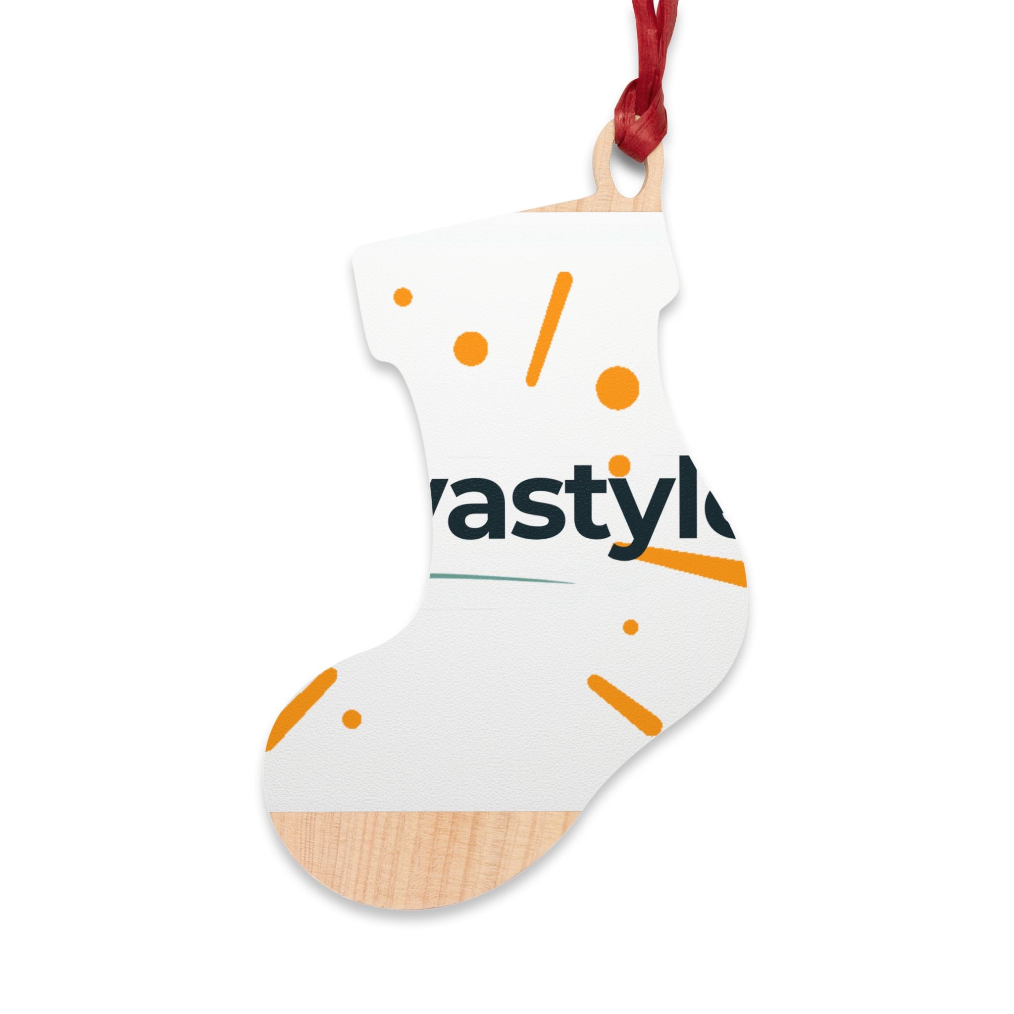 Bell-Shaped Wooden Ornament — Minimal Logo & Illustration Holiday Decoration