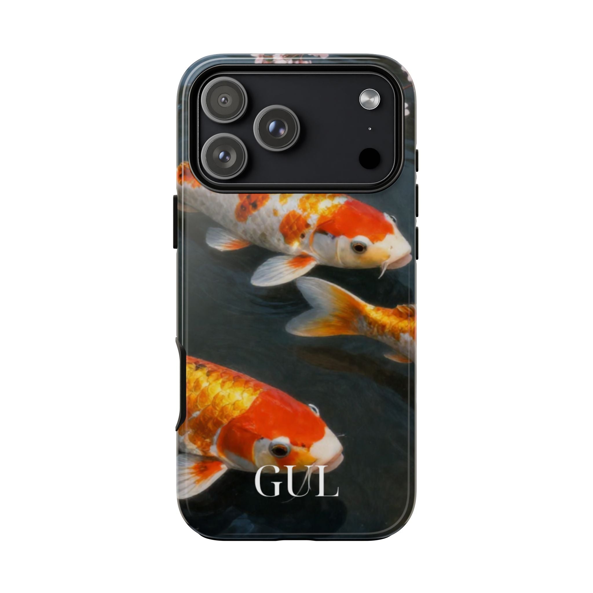 Koi Fish Tough Phone Case — Floral Pond Design