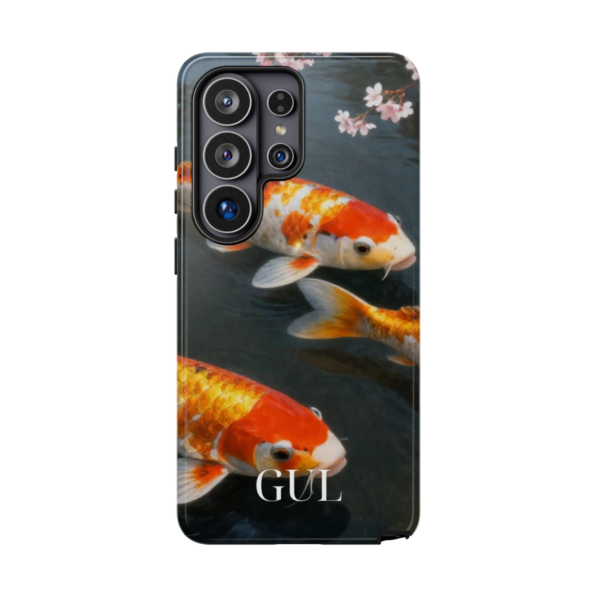 Koi Fish Tough Phone Case — Floral Pond Design