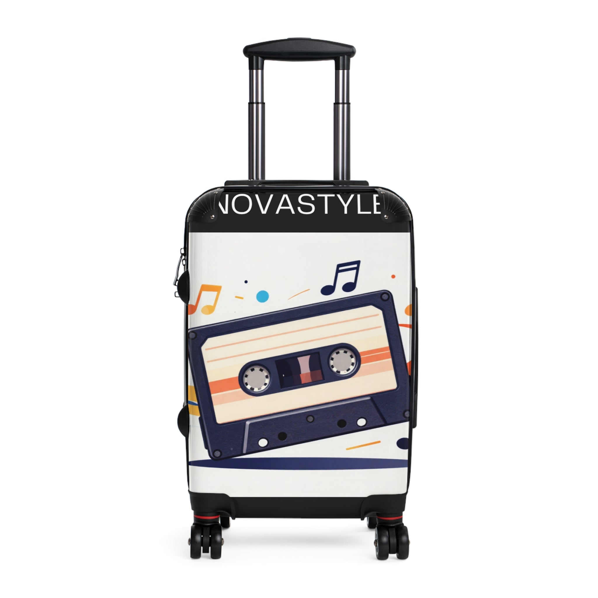 Retro Cassette Suitcase – Vintage Music Luggage Cover for Travelers