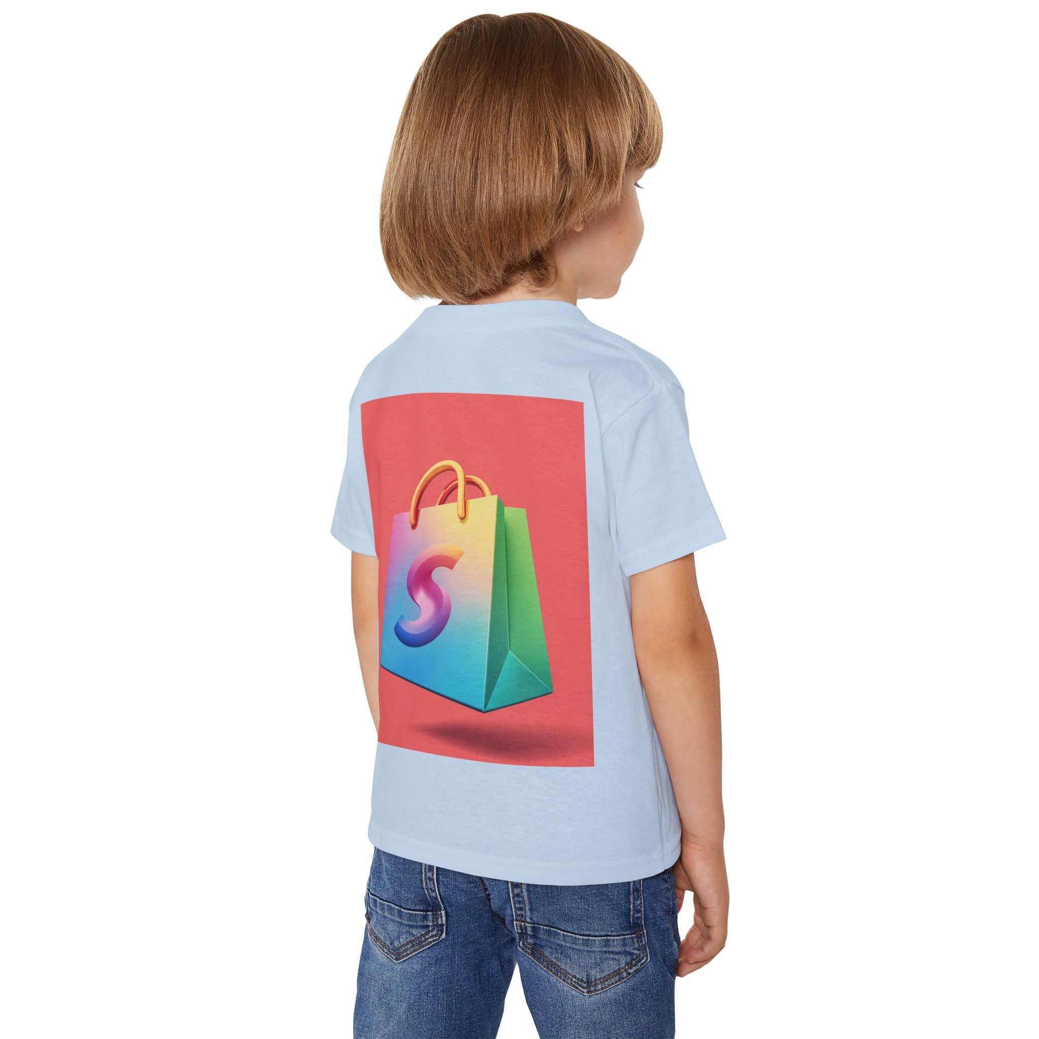Toddler T-Shirt — Colorful Neon Shop & Rainbow Shopping Bag Graphic