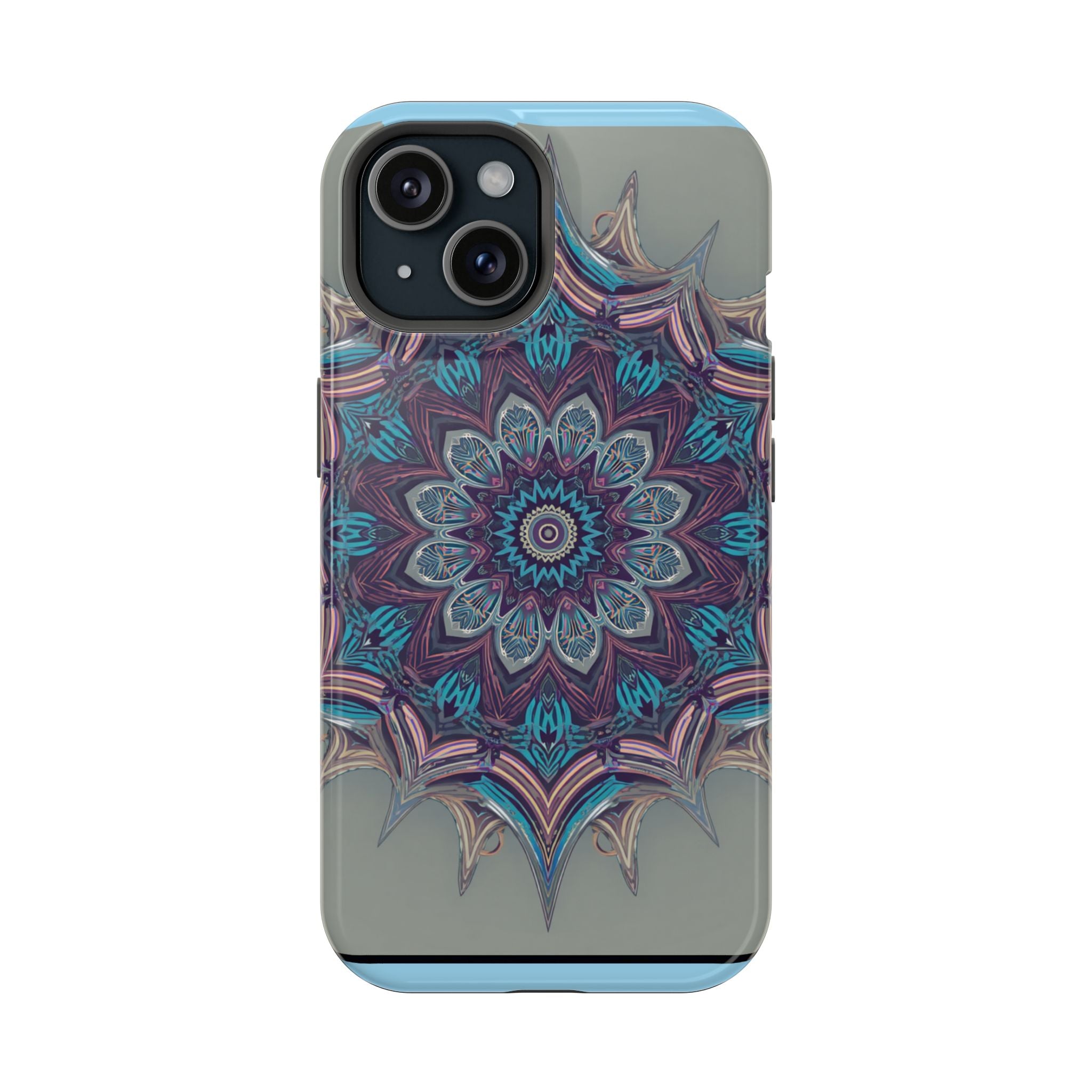Phone Case — Blue Purple Mandala Magnetic Impact-Resistant Case
