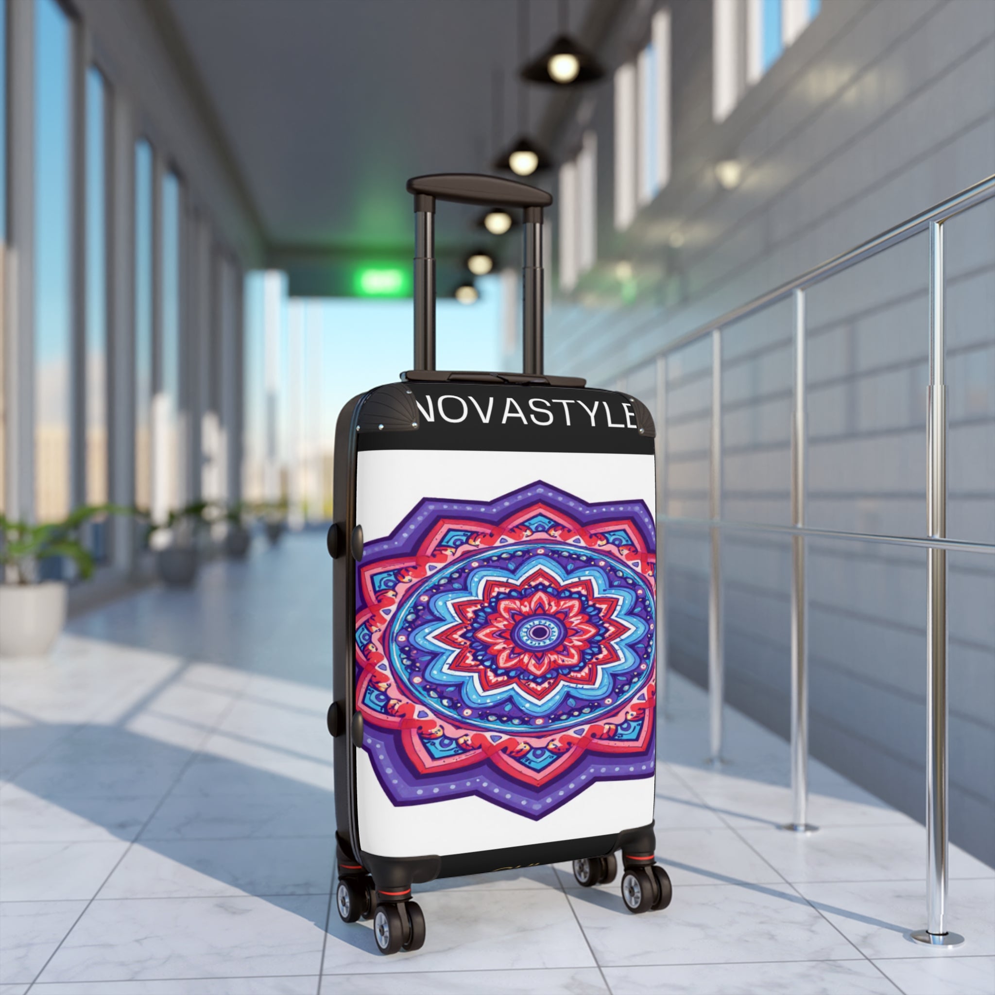 Mandala Travel Suitcase – Colorful Boho Carry-On Luggage