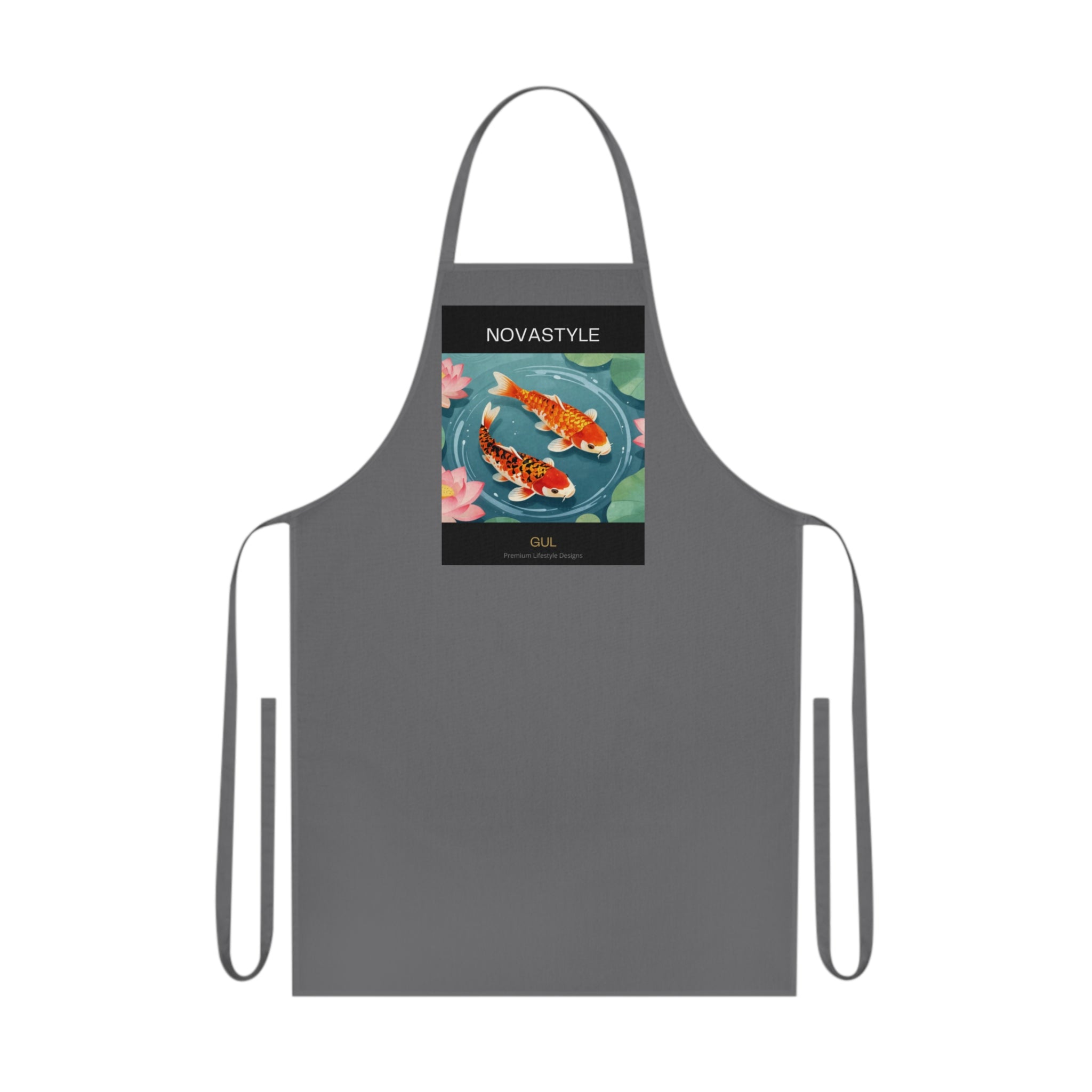 Koi Pond Cotton Apron — Artistic Fish Kitchen Apron