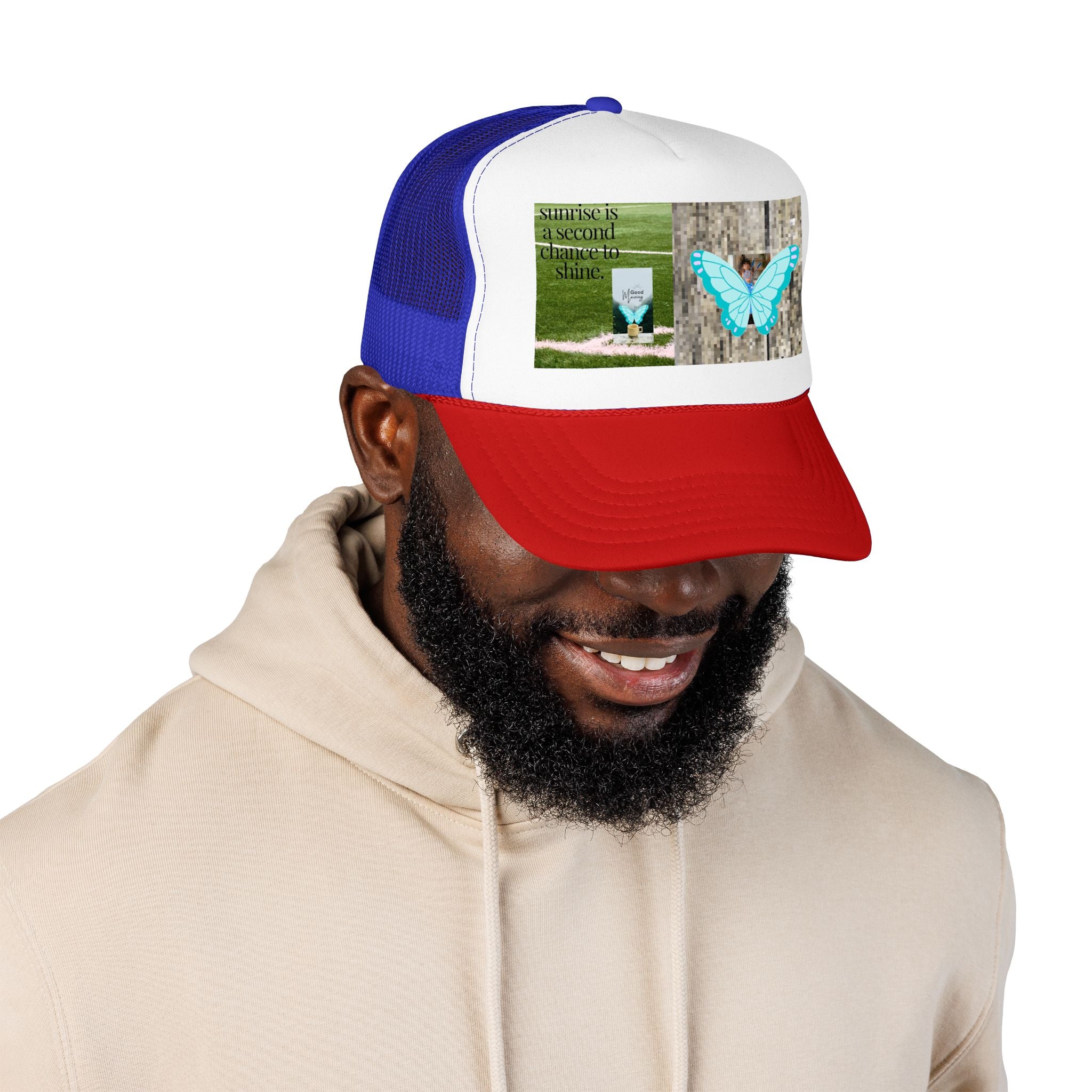 Butterfly Memorial Trucker Hat — In Loving Memory Grave Marker Cap