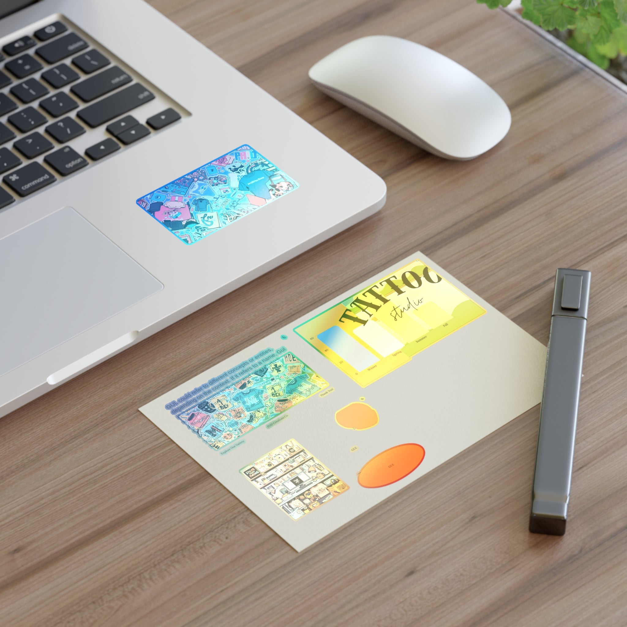 Colorful Sticker Sheets — Retro Tattoo & Pop Art Icons
