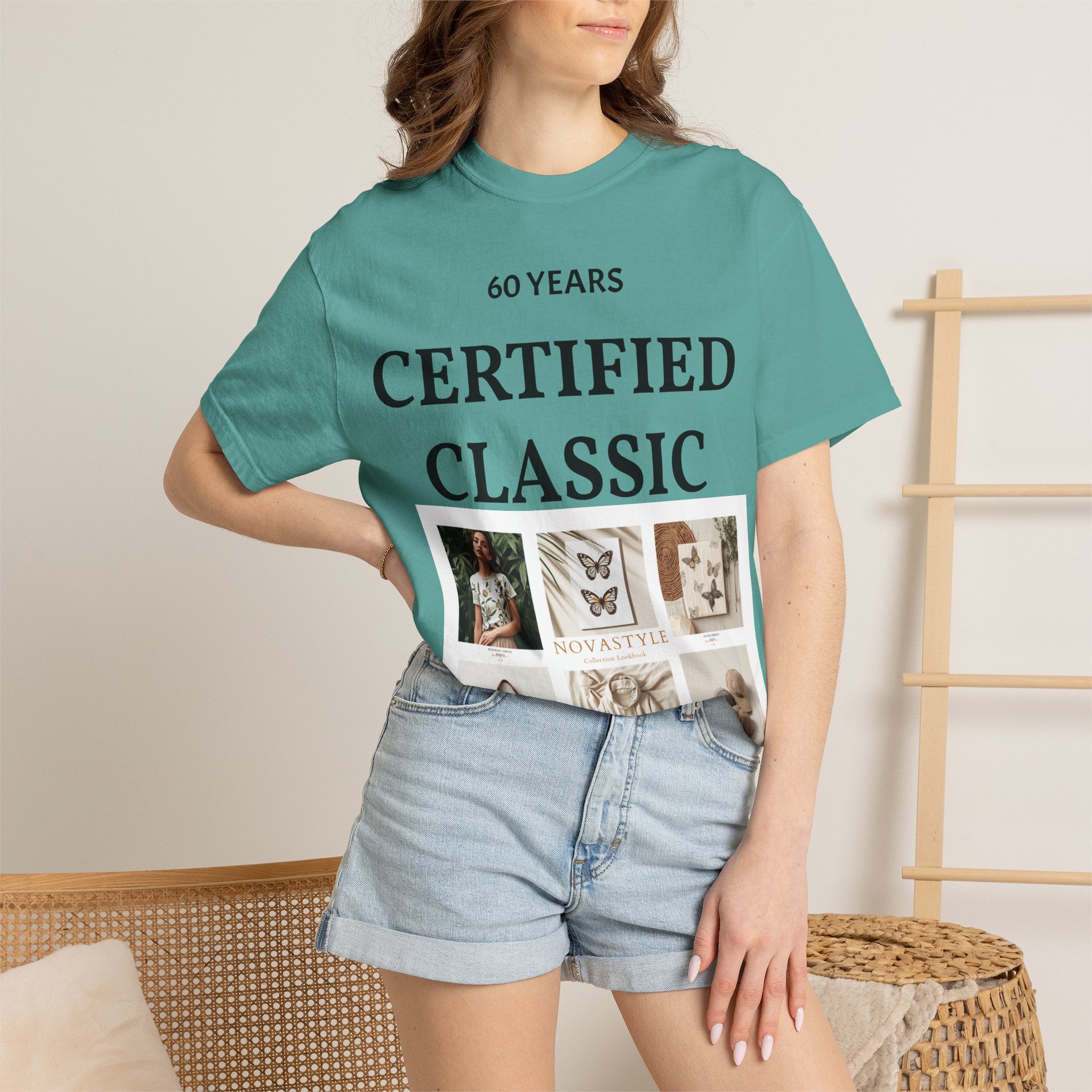 Certified Classic 60 Years T-Shirt – Vintage Collage Home & Lifestyle Tee