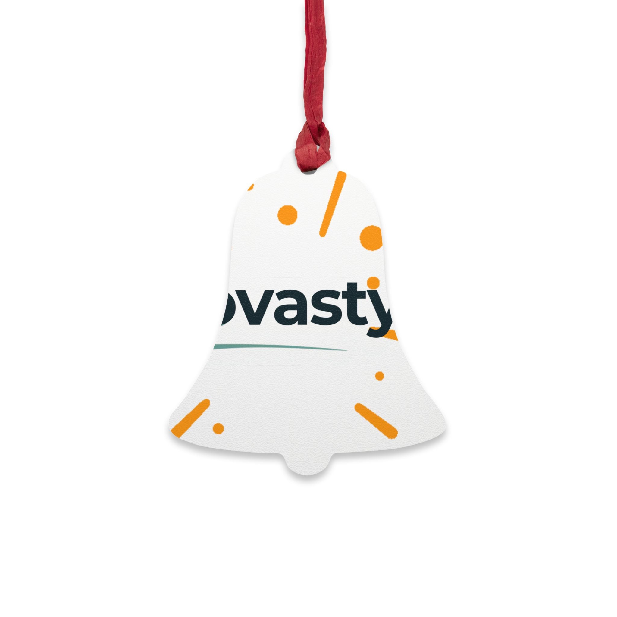 Bell-Shaped Wooden Ornament — Minimal Logo & Illustration Holiday Decoration