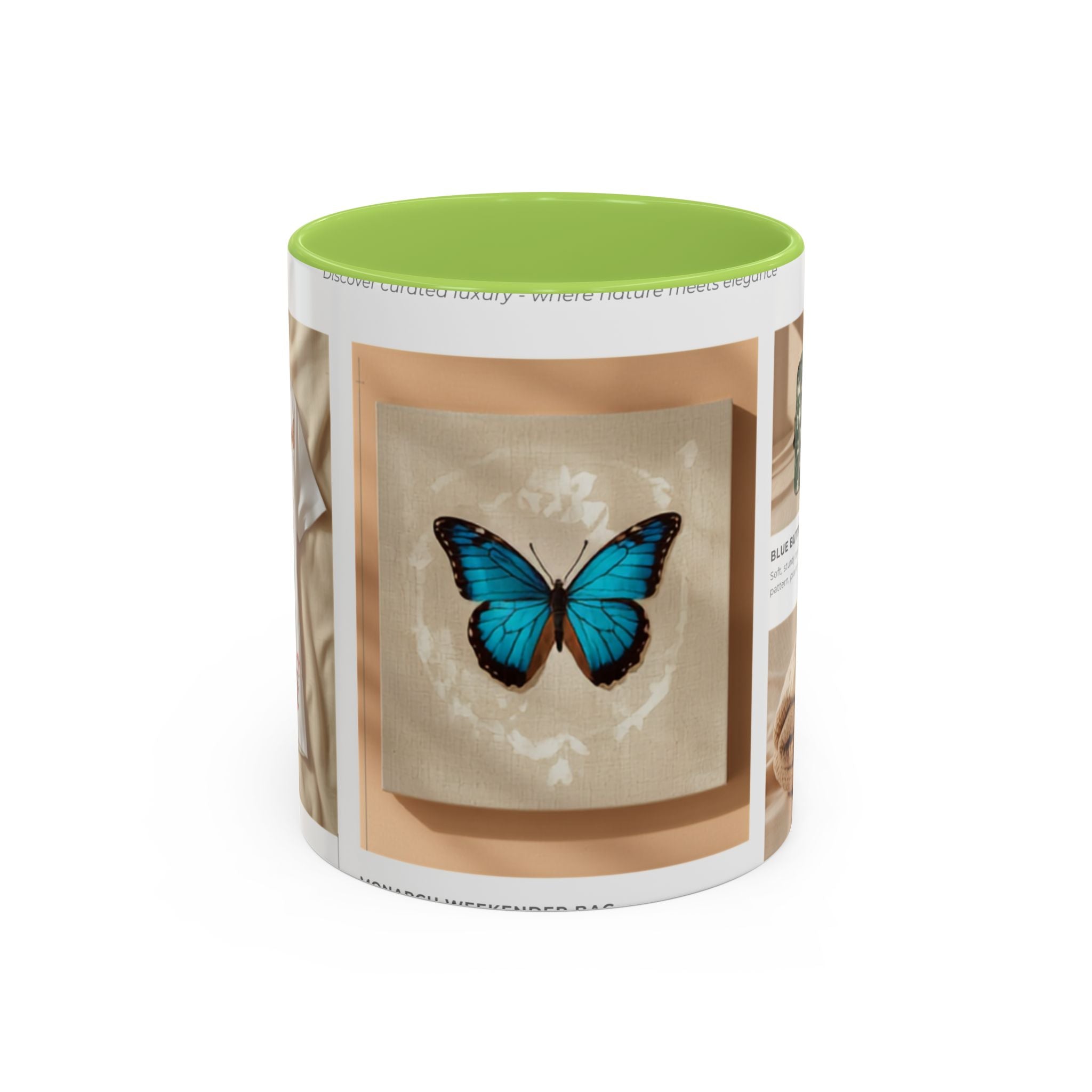 Butterfly Accent Coffee Mug — Blue Butterfly Collage 11/15oz