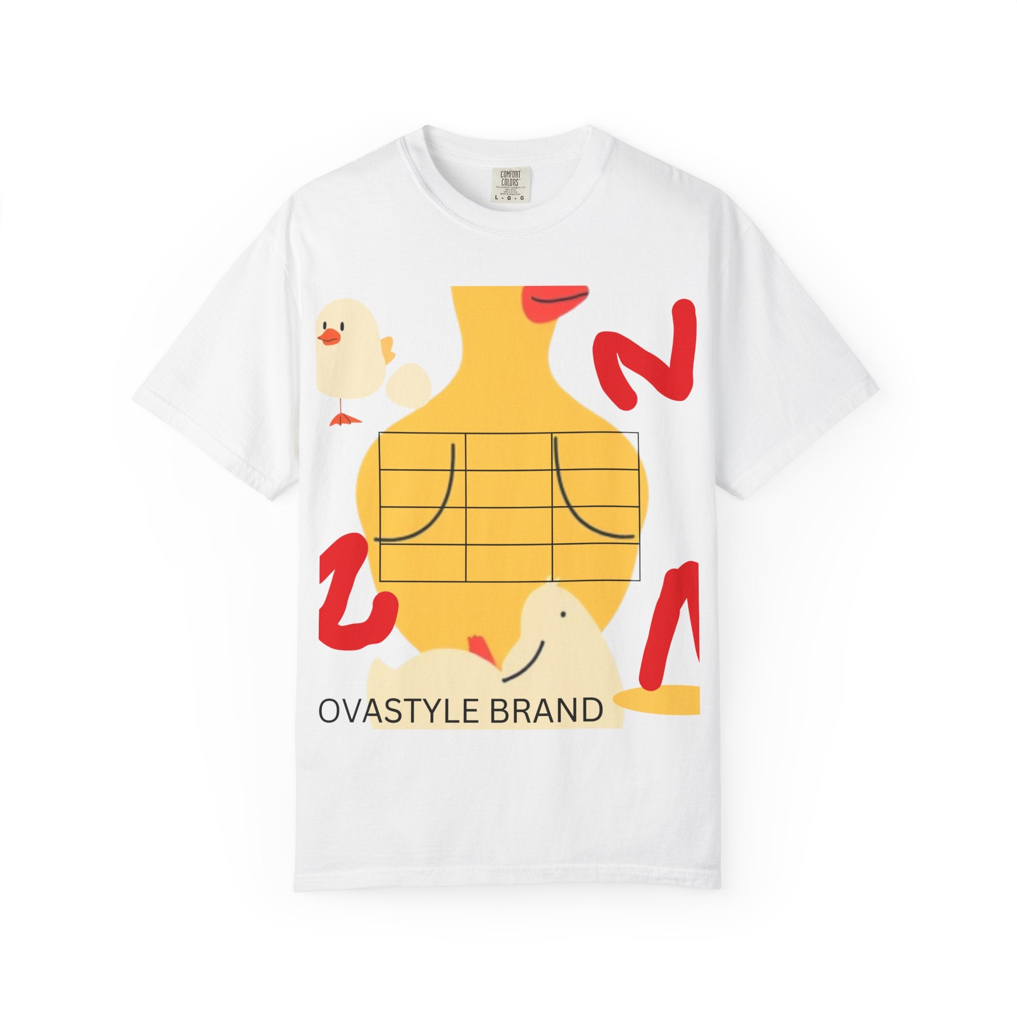 Graphic T-Shirt — Playful Koi & Vase Collage Tee (OVASTYLE Brand)