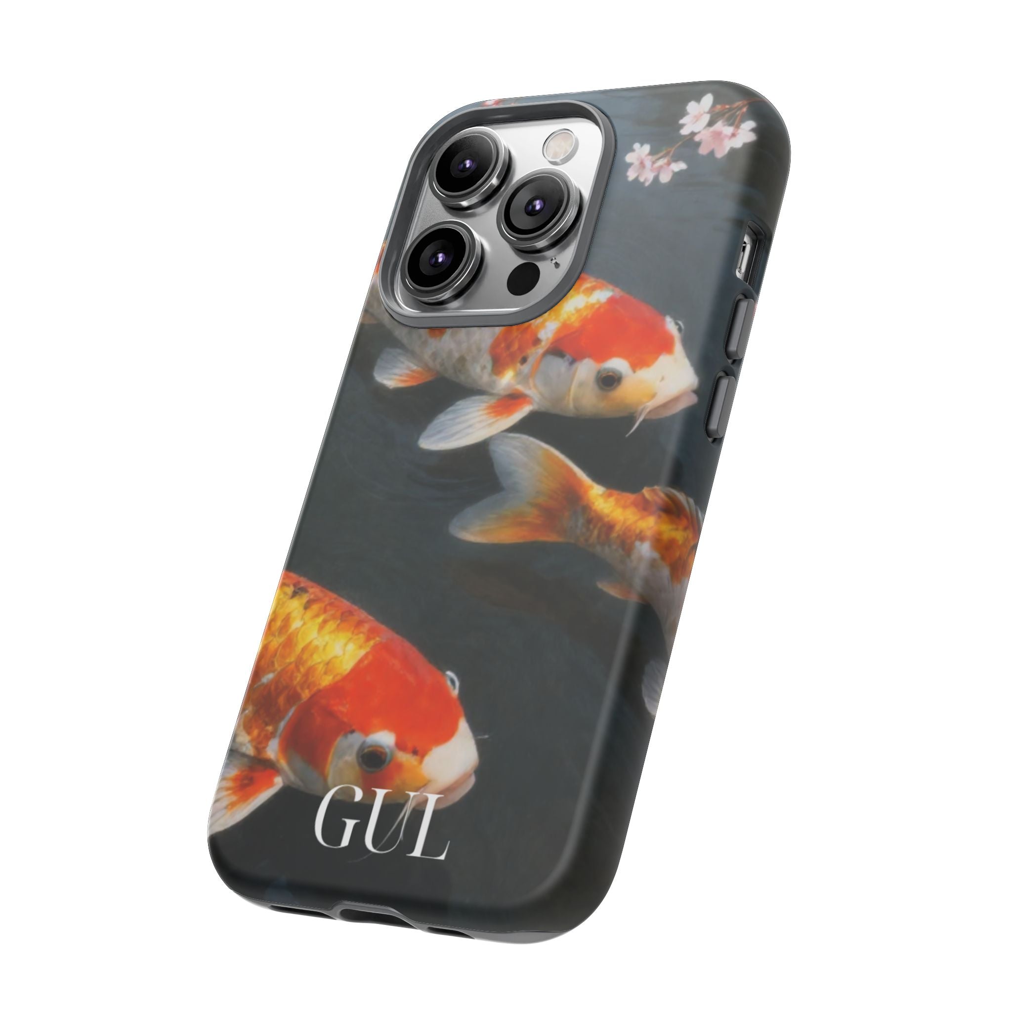 Koi Fish Tough Phone Case — Floral Pond Design