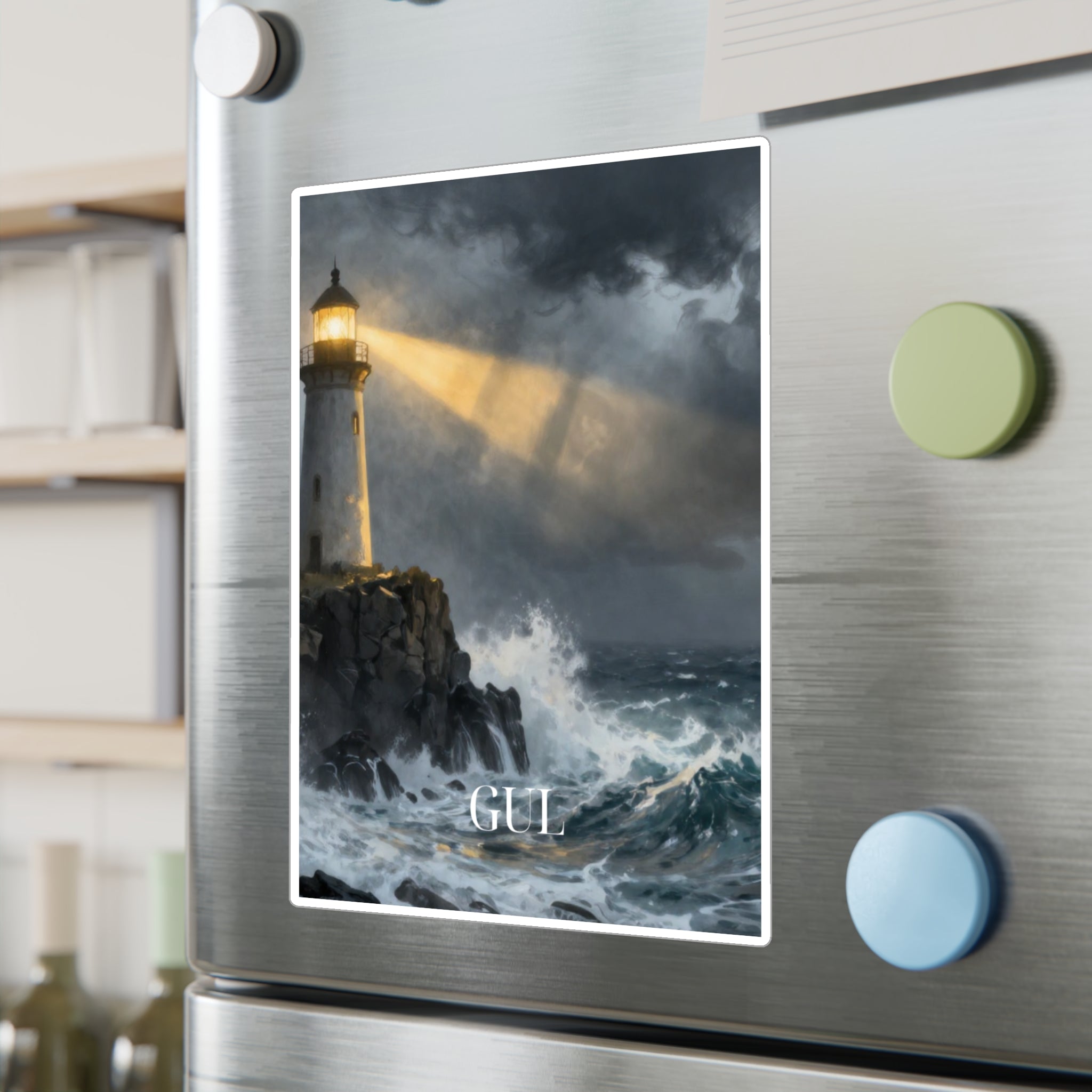 Lighthouse Storm Vinyl Sticker — &