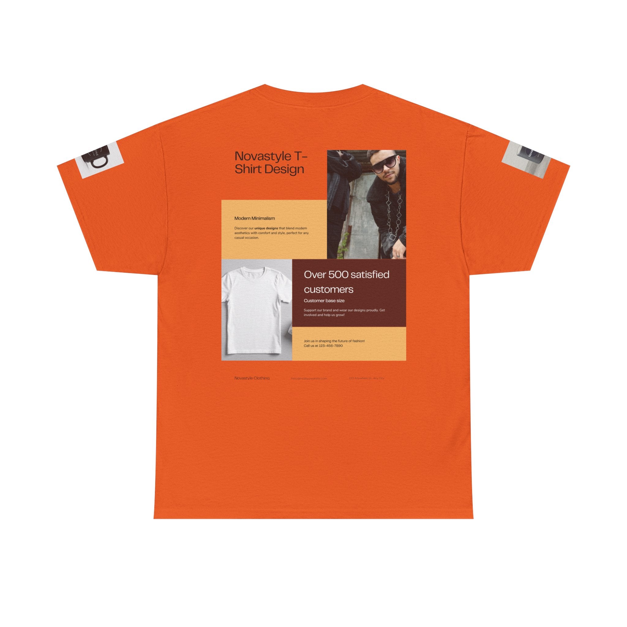 Graphic Tee — Novastyle Minimal Logo & Poster Print T-Shirt