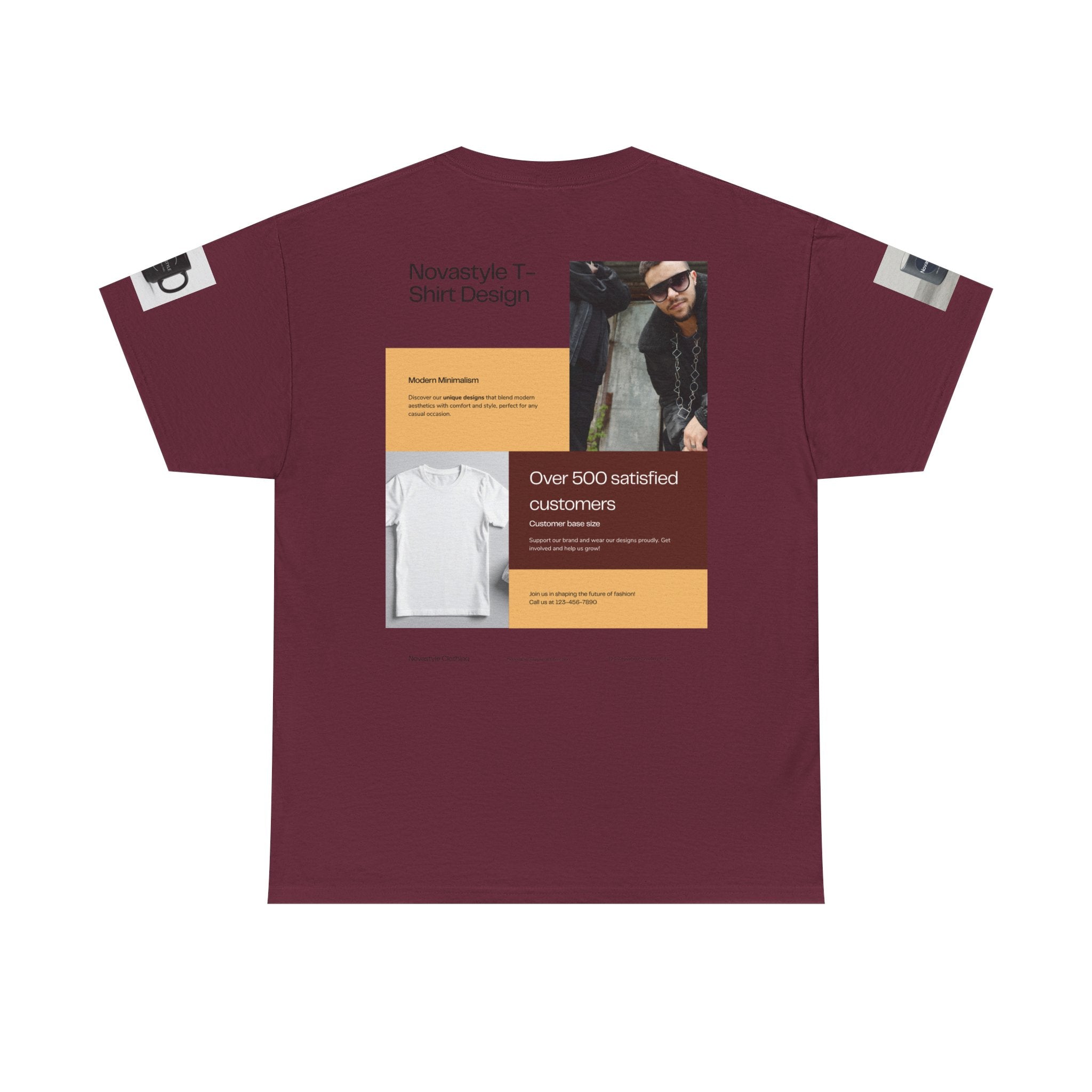 Graphic Tee — Novastyle Minimal Logo & Poster Print T-Shirt