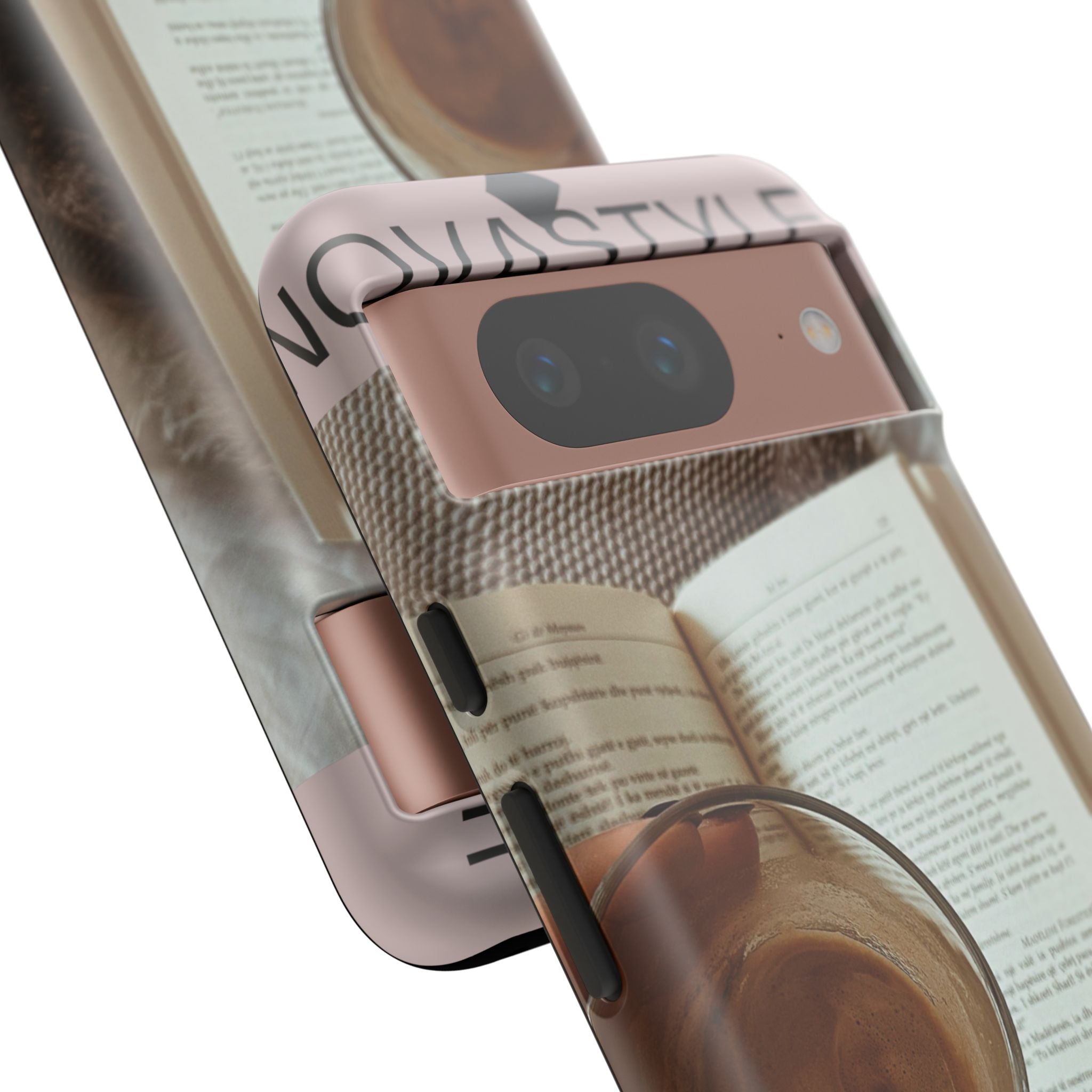 Cozy Reading Phone Case — Coffee & Book Protective Cover