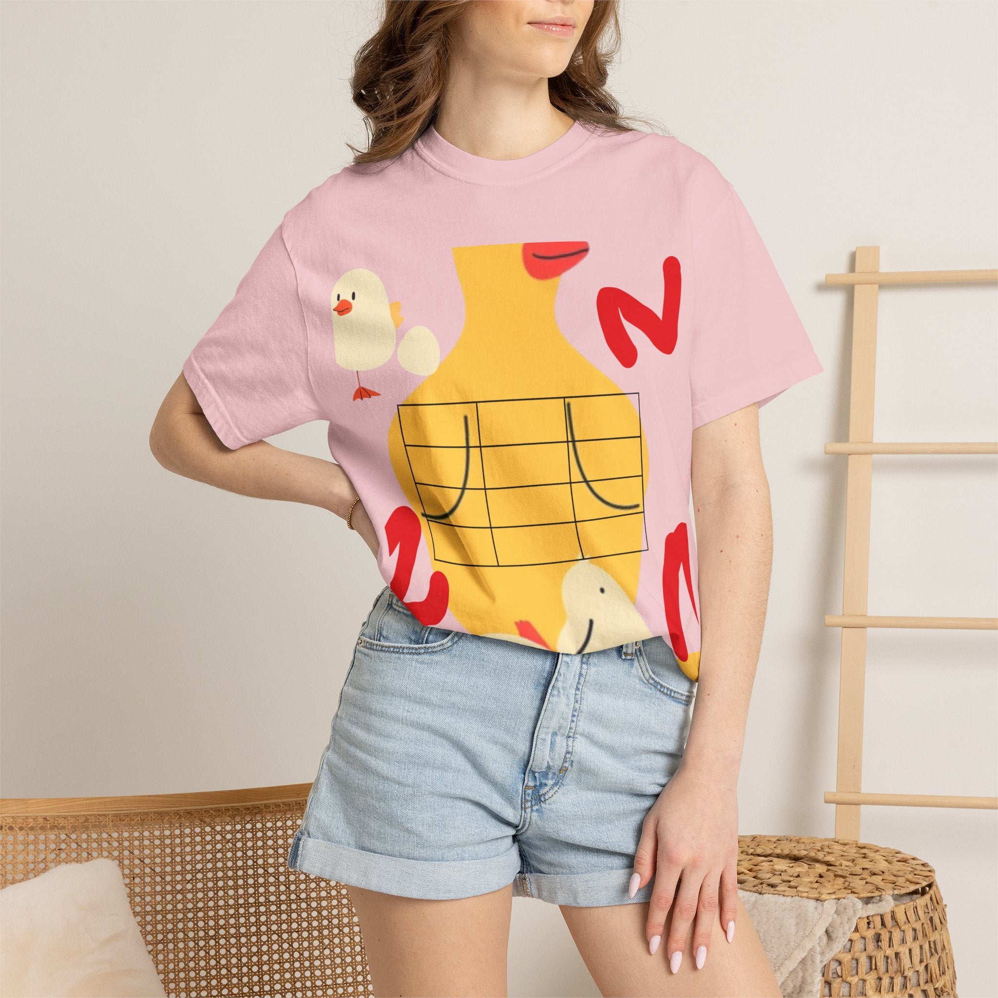 Graphic T-Shirt — Playful Koi & Vase Collage Tee (OVASTYLE Brand)