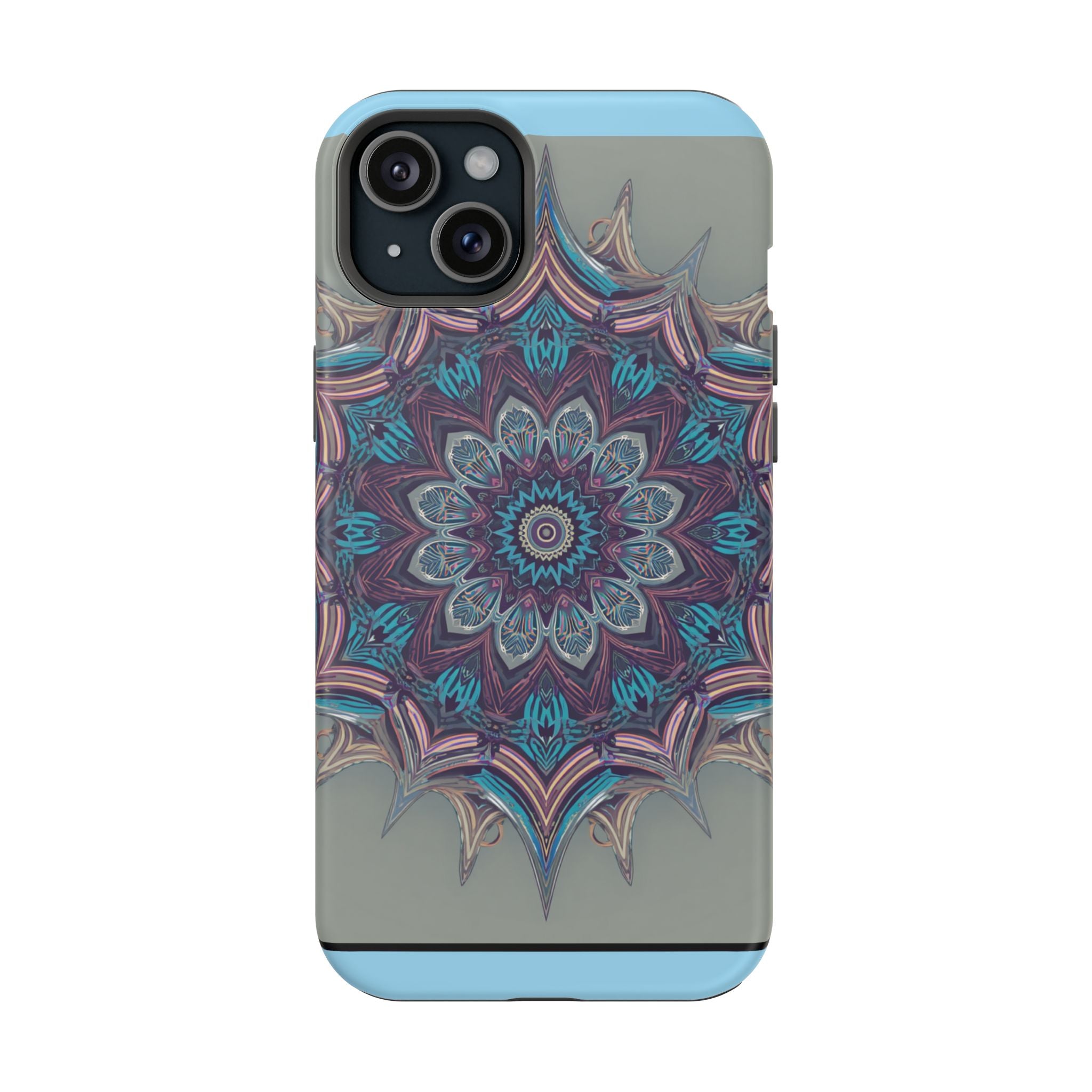 Phone Case — Blue Purple Mandala Magnetic Impact-Resistant Case