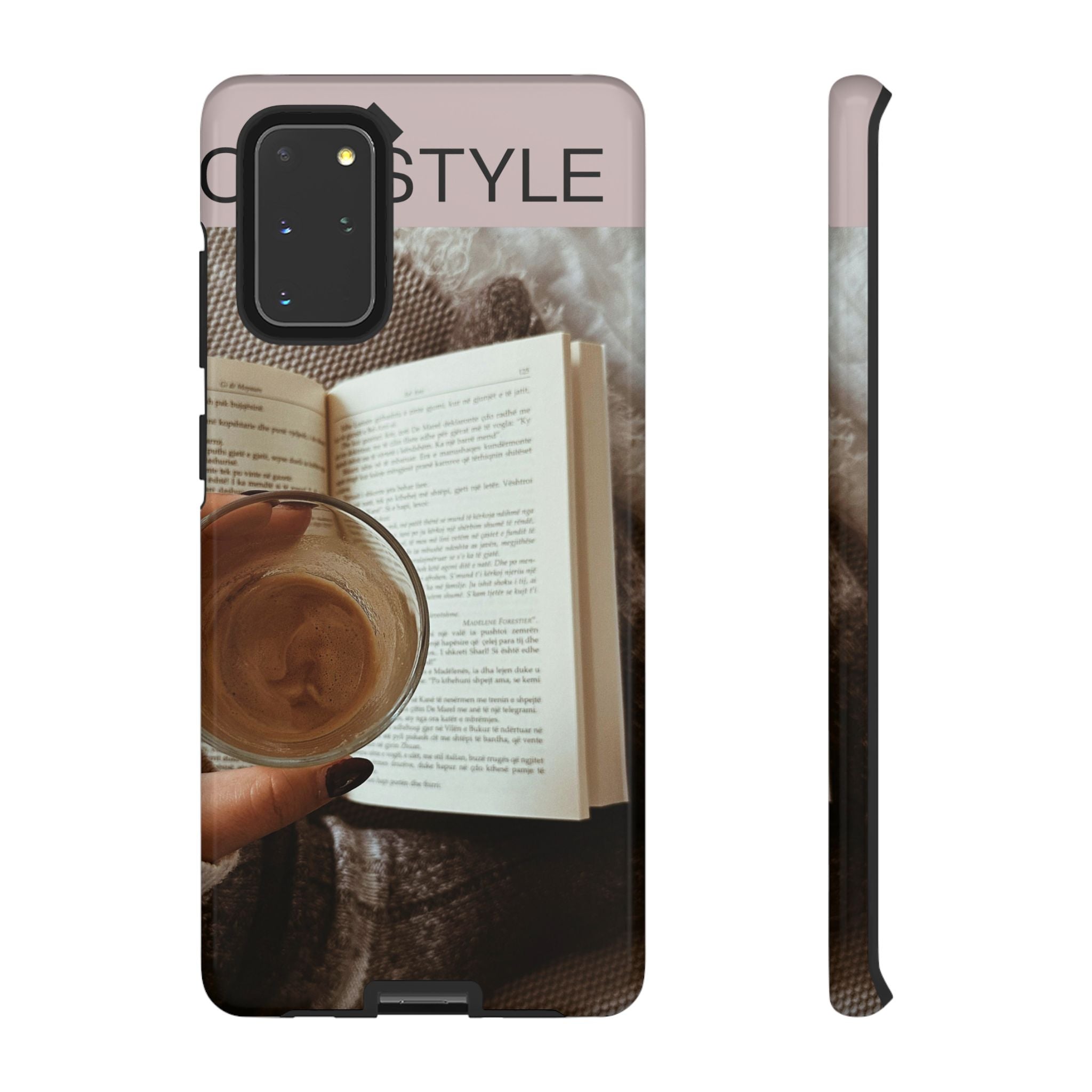 Cozy Reading Phone Case — Coffee & Book Protective Cover